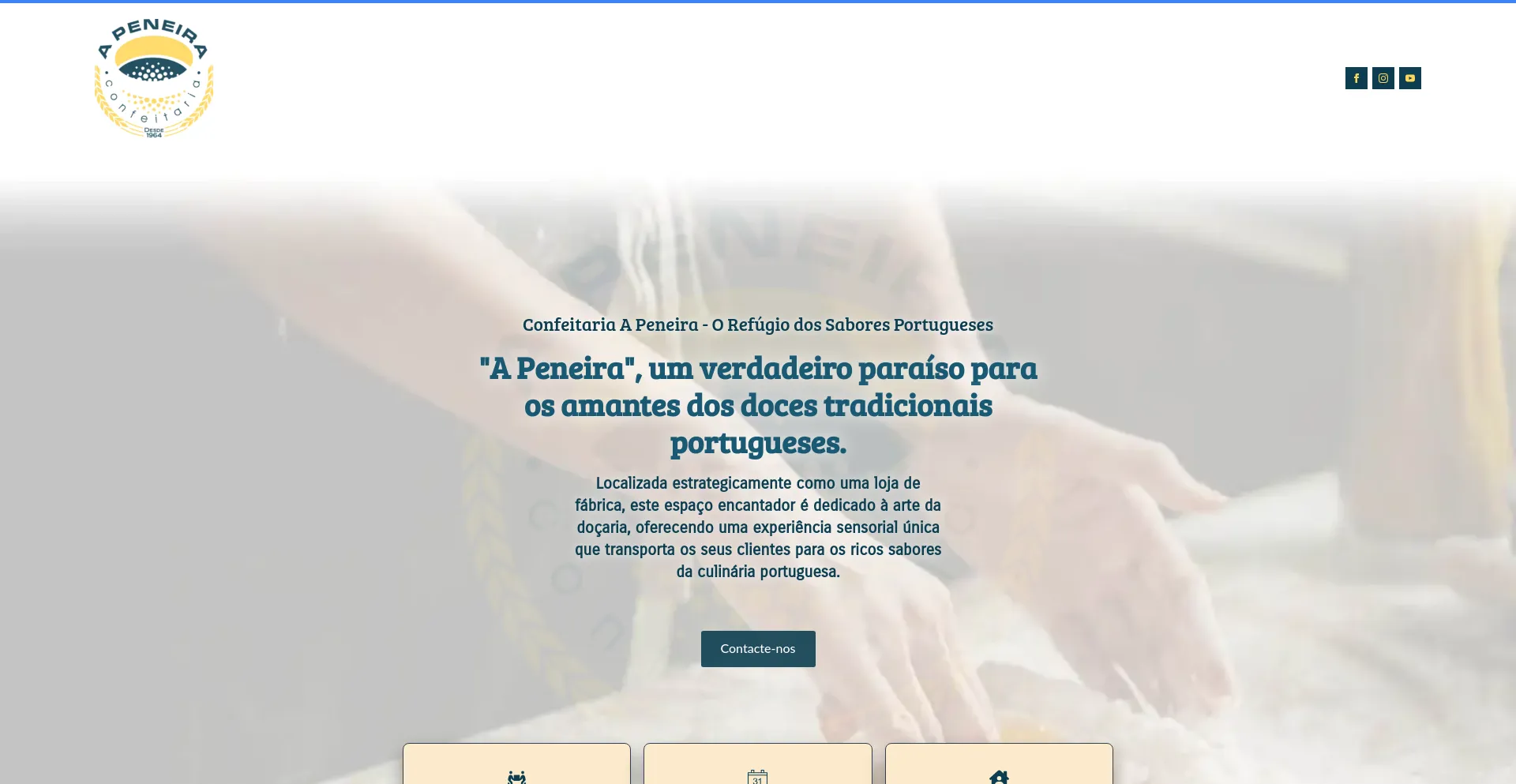 Screenshot of confeitariaapeneira.com homepage