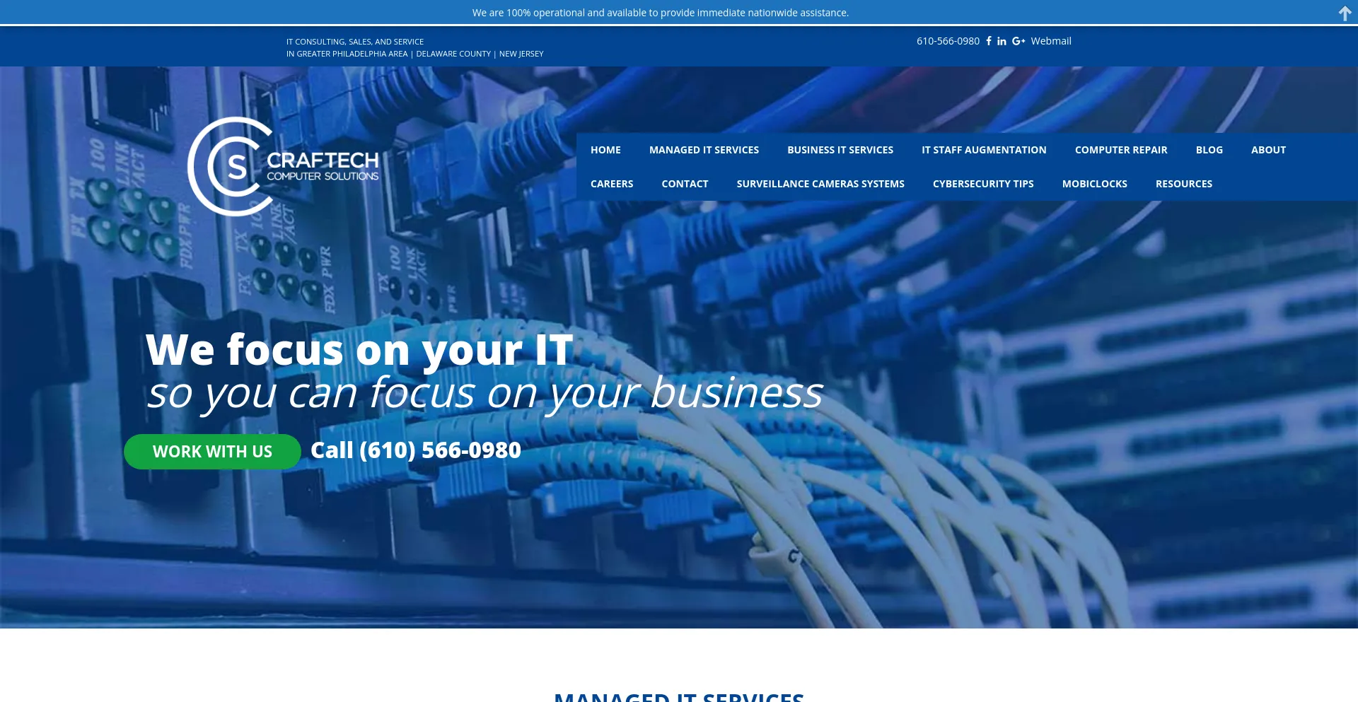 Screenshot of craftech.com homepage