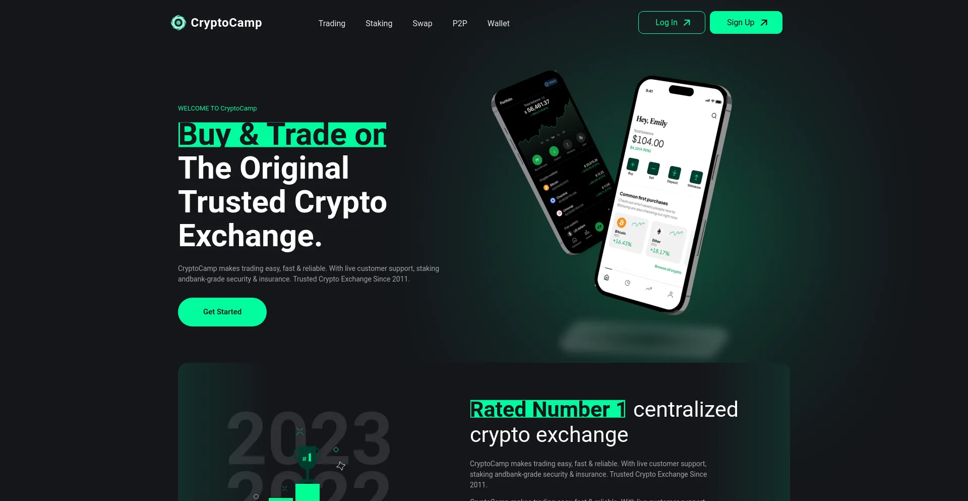 Screenshot of cryptocamp.cc homepage