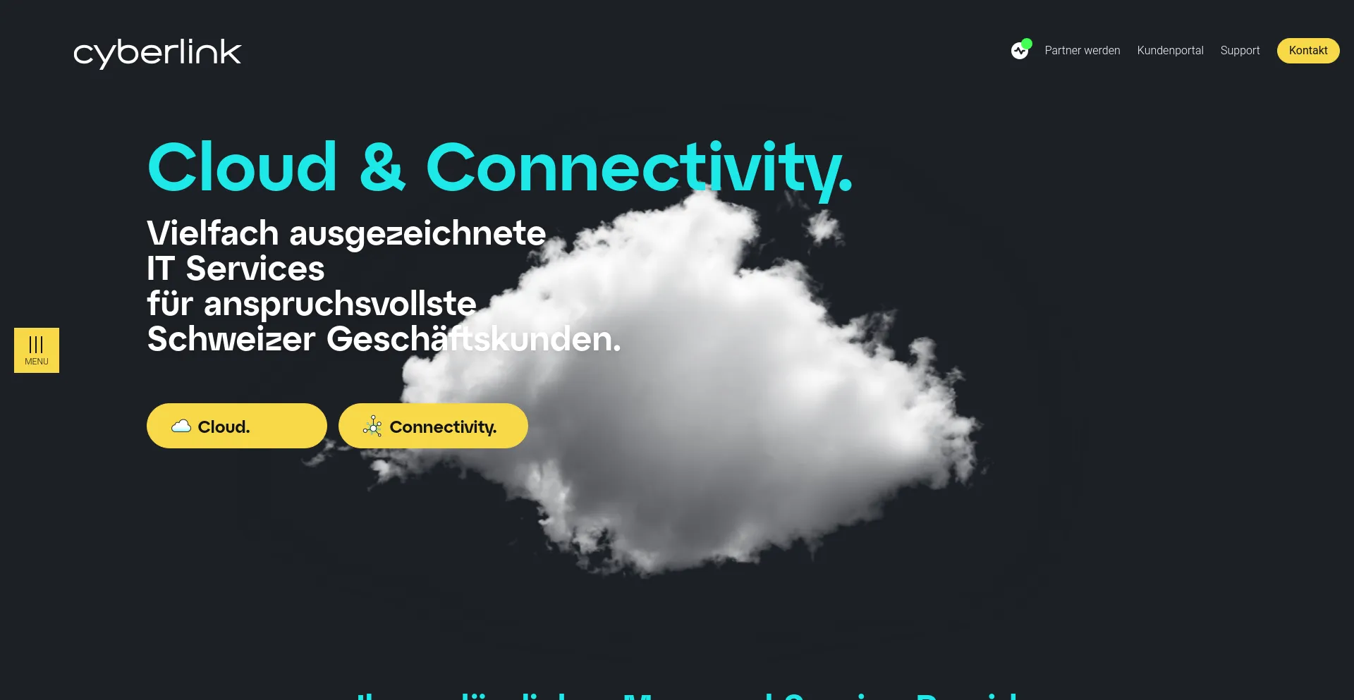 Screenshot of cyberlink.ch homepage