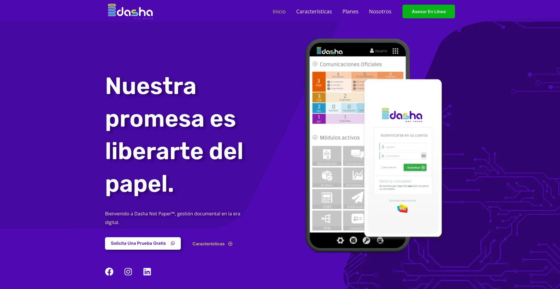 Screenshot of dasha.com.co homepage