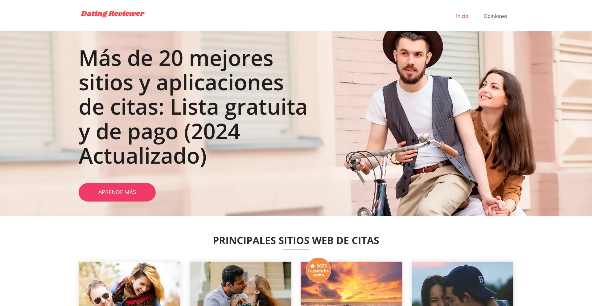 Screenshot of datingopiniones.es homepage