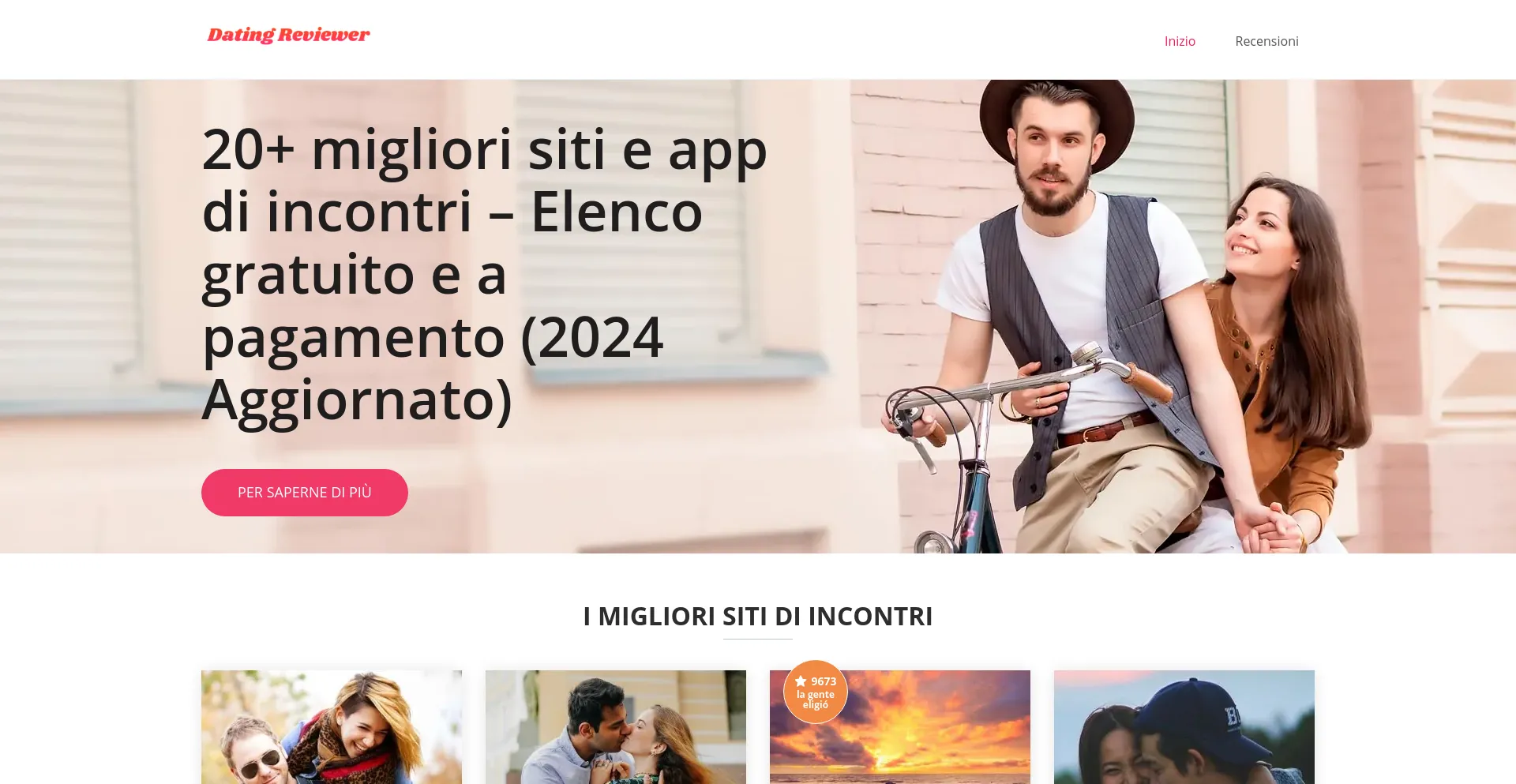 Screenshot of datingrecensore.it homepage