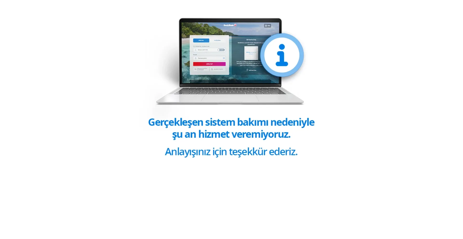 Screenshot of denizbank.com homepage