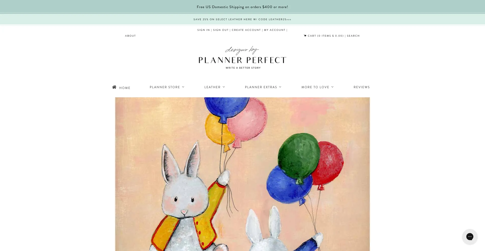 Screenshot of designsbyplannerperfect.com homepage