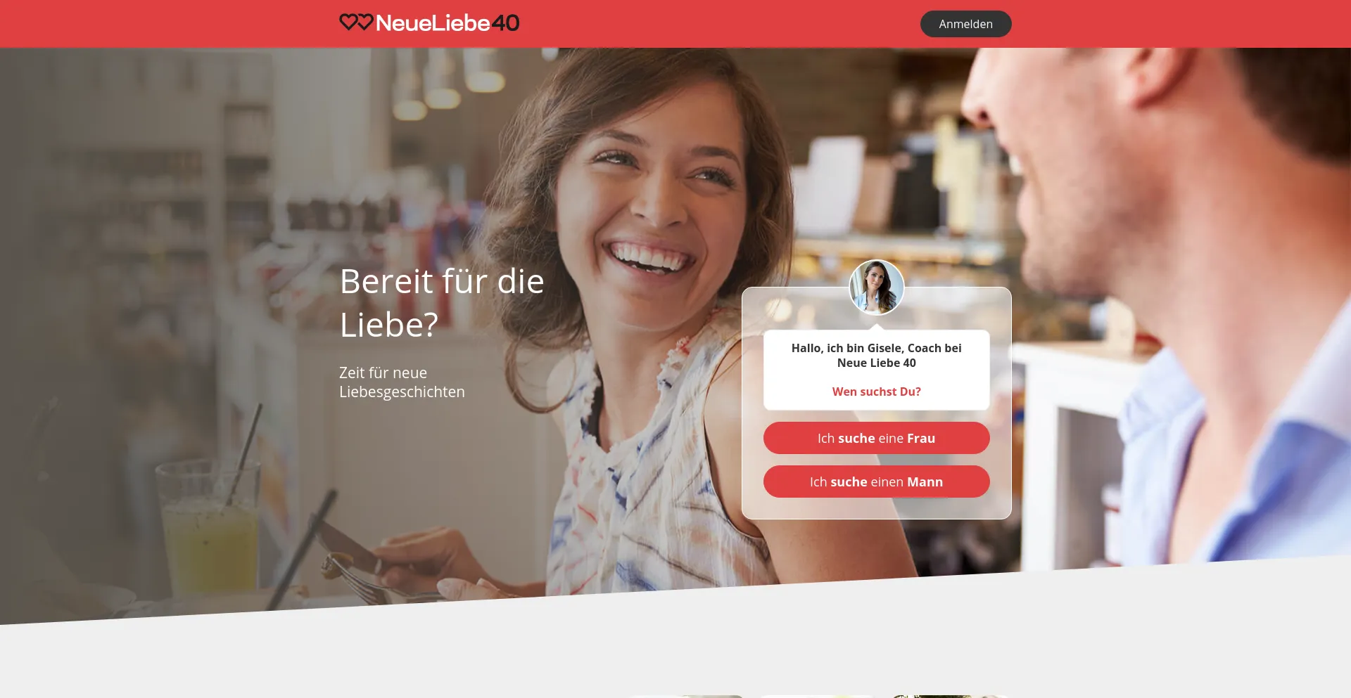 Screenshot of desktop.neueliebe40.ch homepage