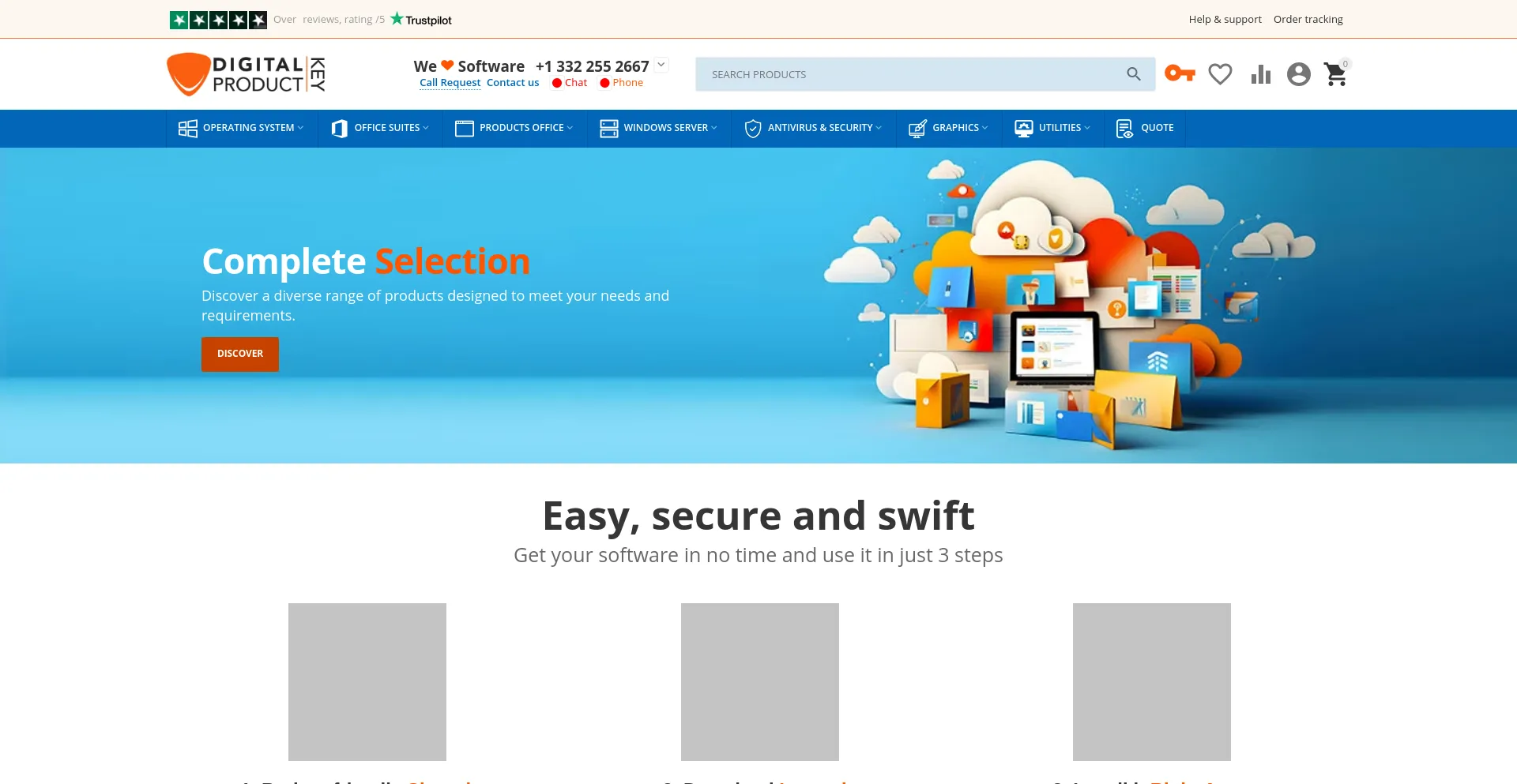 Screenshot of digitalproductkey.com homepage