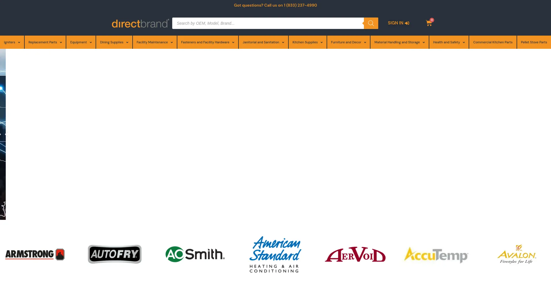 Screenshot of direct-brand.com homepage