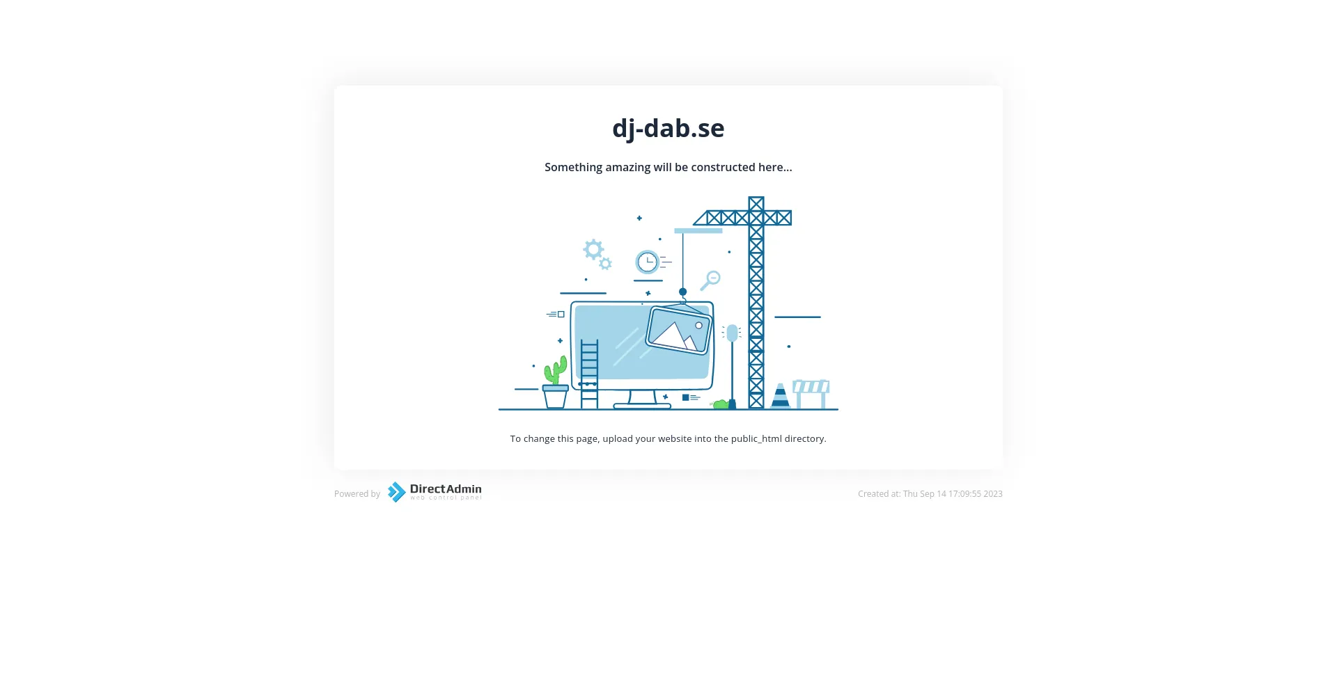 Screenshot of dj-dab.se homepage