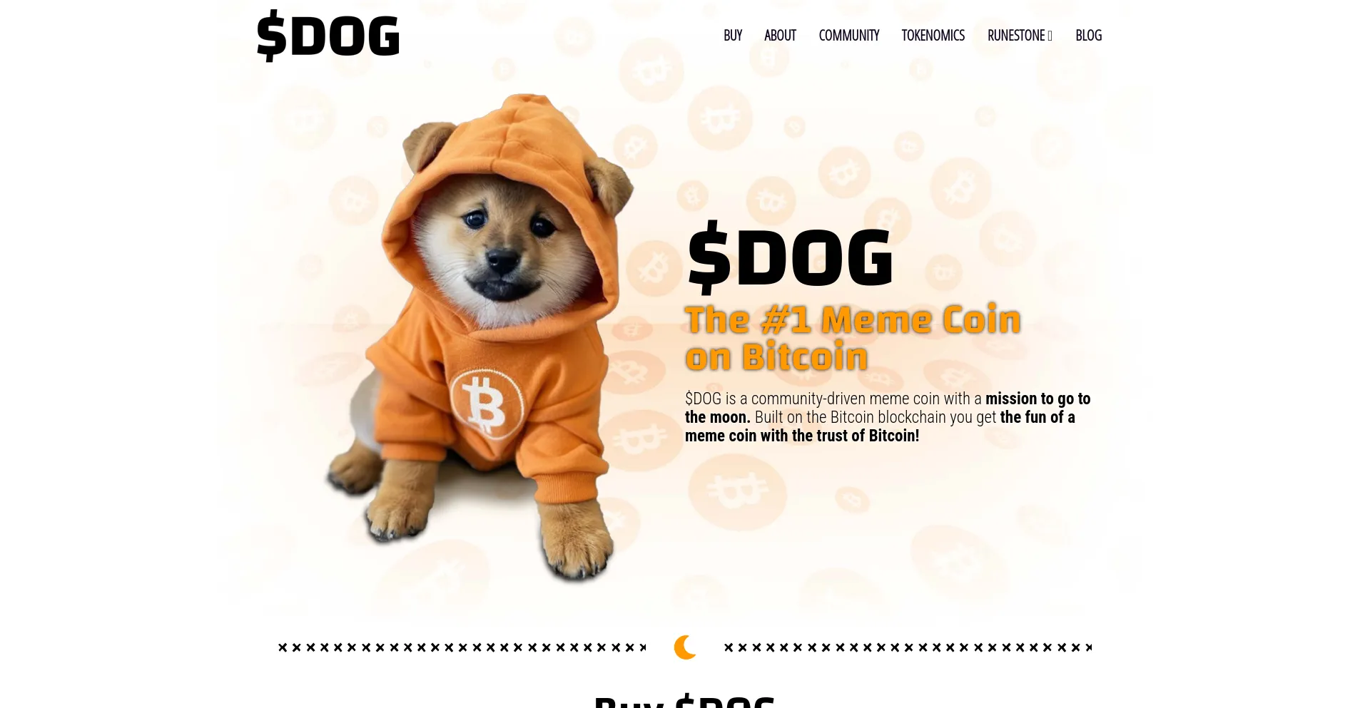 Screenshot of doggotothemoon.io homepage