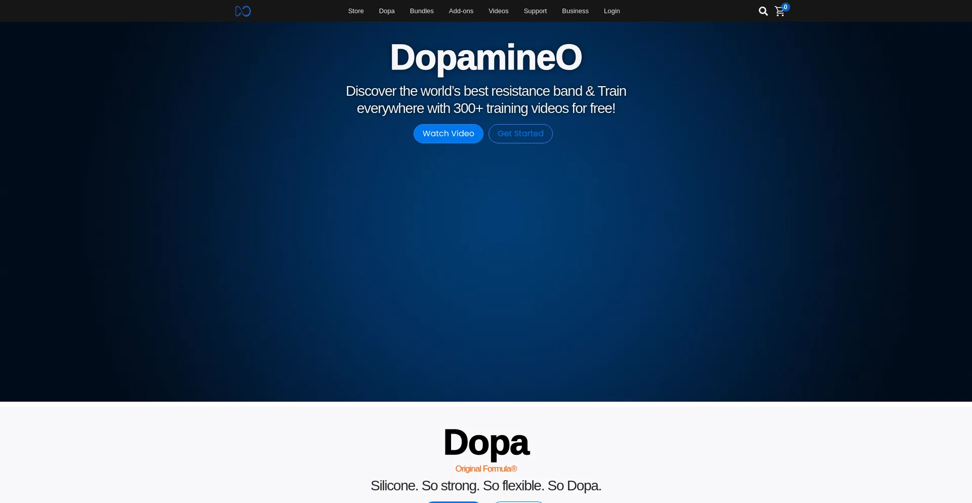 Screenshot of dopamineo.com homepage