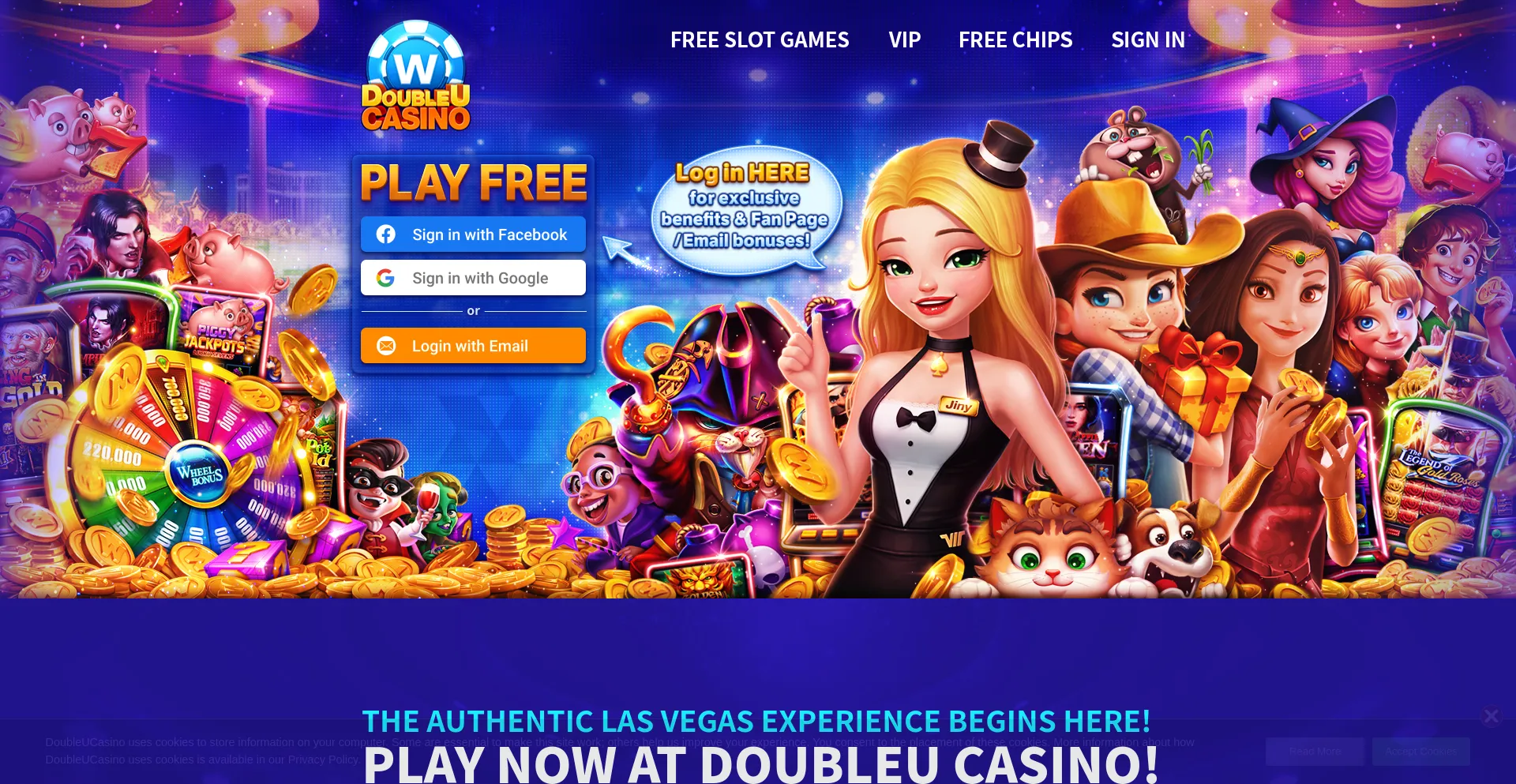 Screenshot of doubleucasino.com homepage