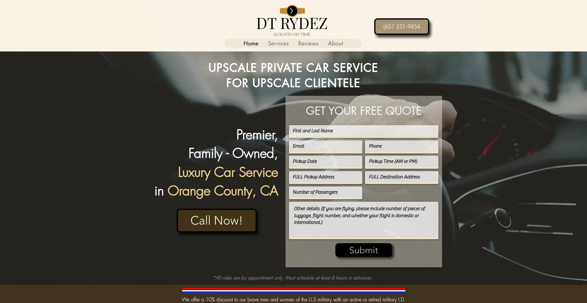 Screenshot of dtrydez.com homepage