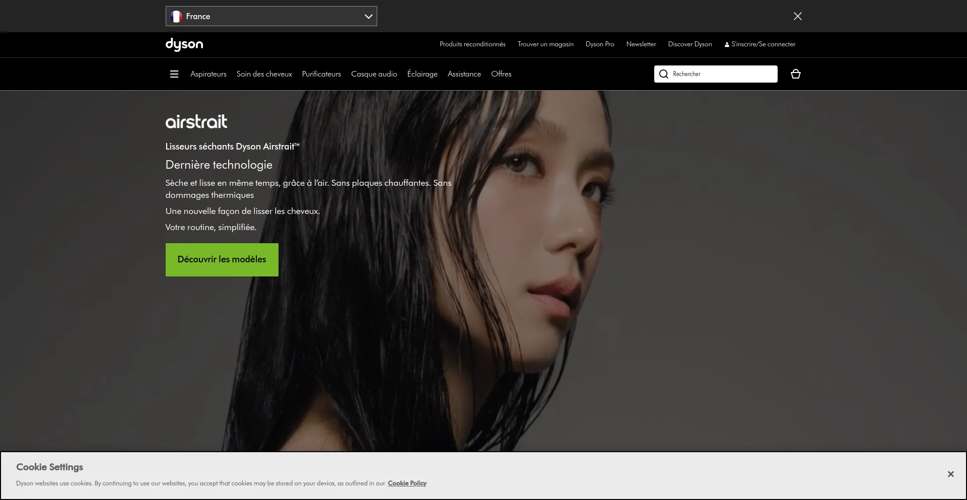 Screenshot of dyson.fr homepage