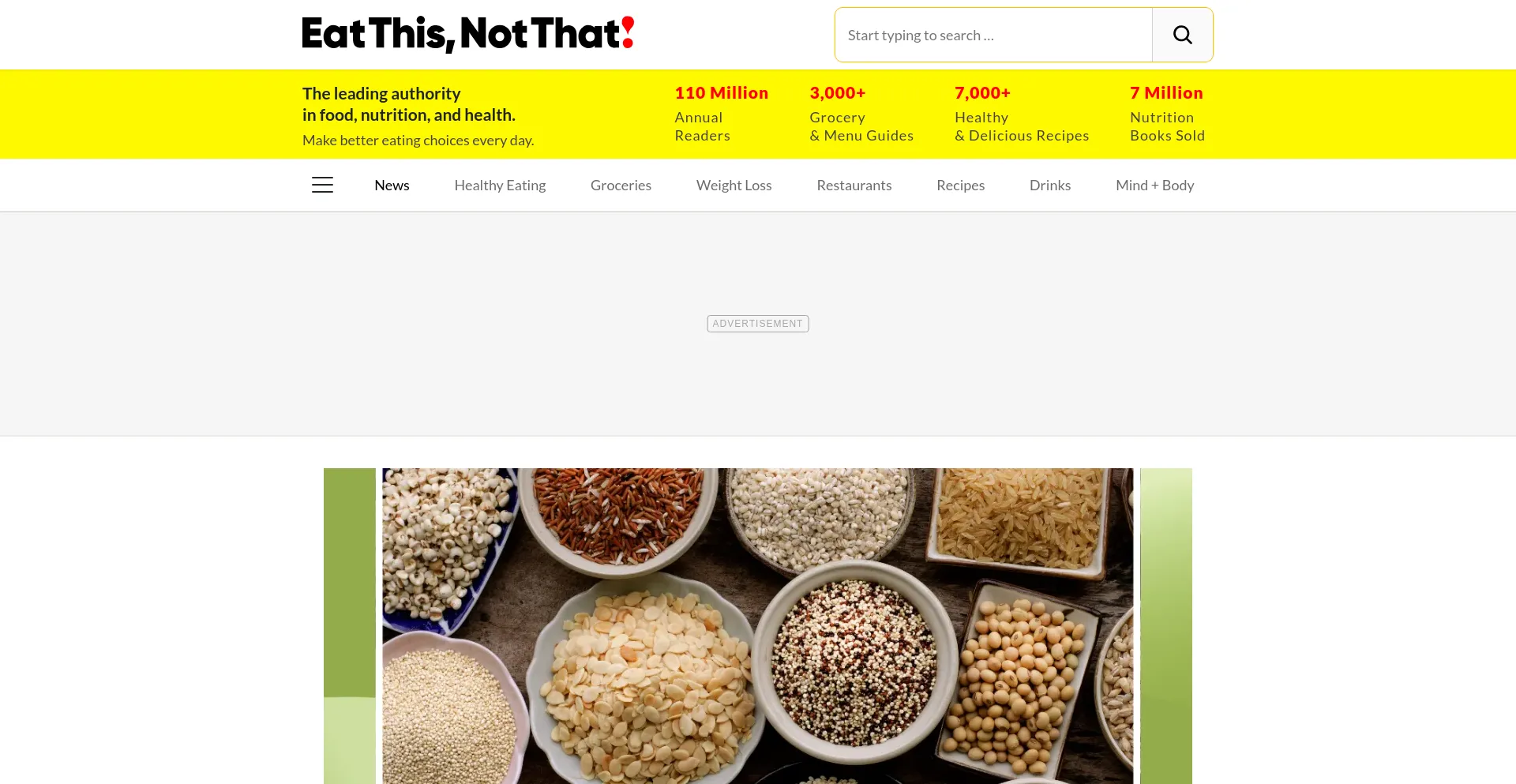 Screenshot of eatthis.com homepage