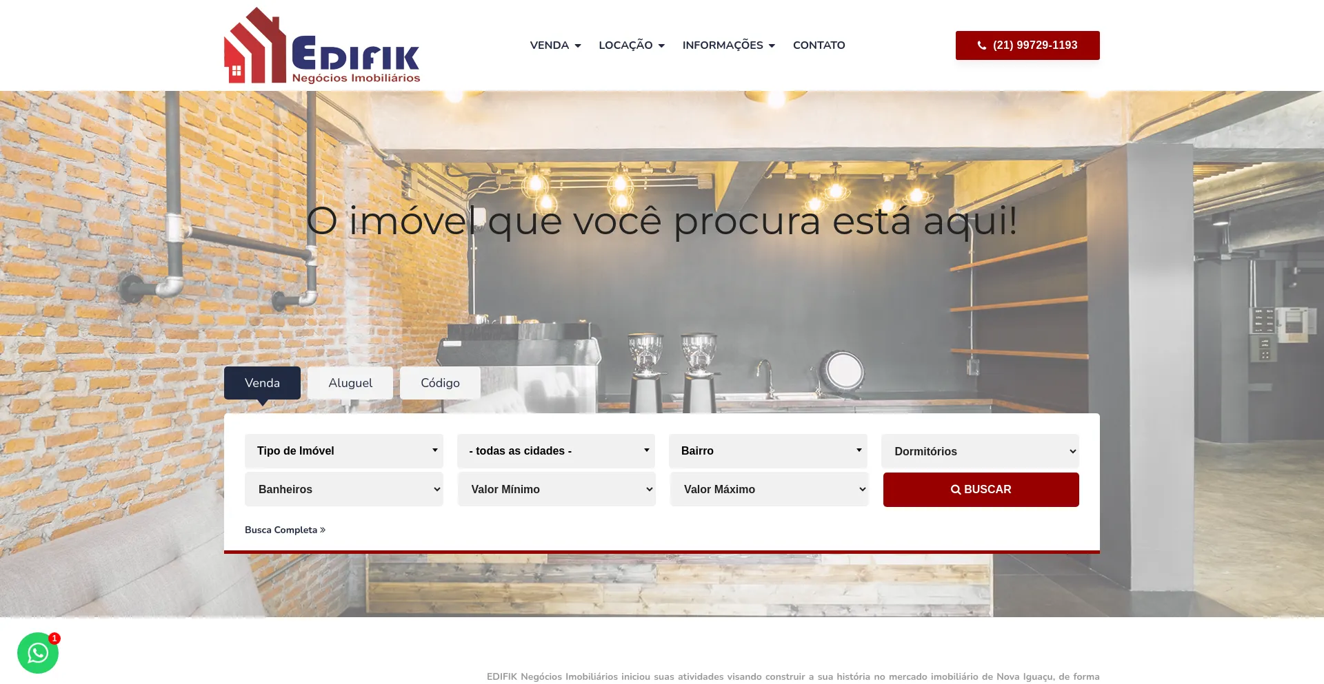 Screenshot of edifik.com.br homepage