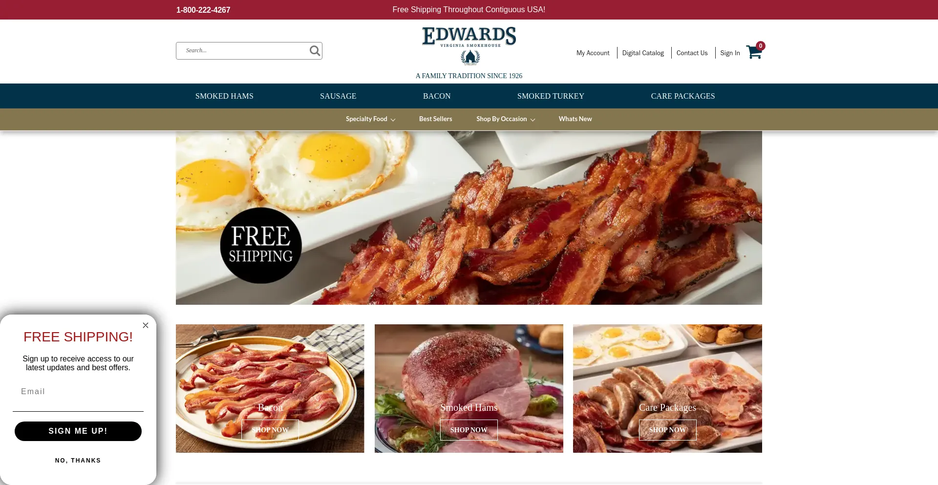 Screenshot of edwardsvaham.com homepage