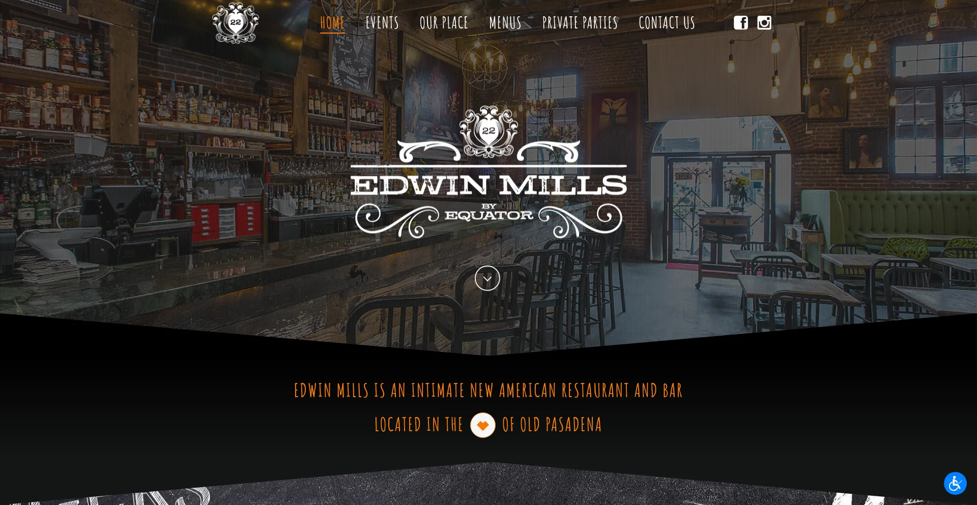 Screenshot of edwinmills.com homepage