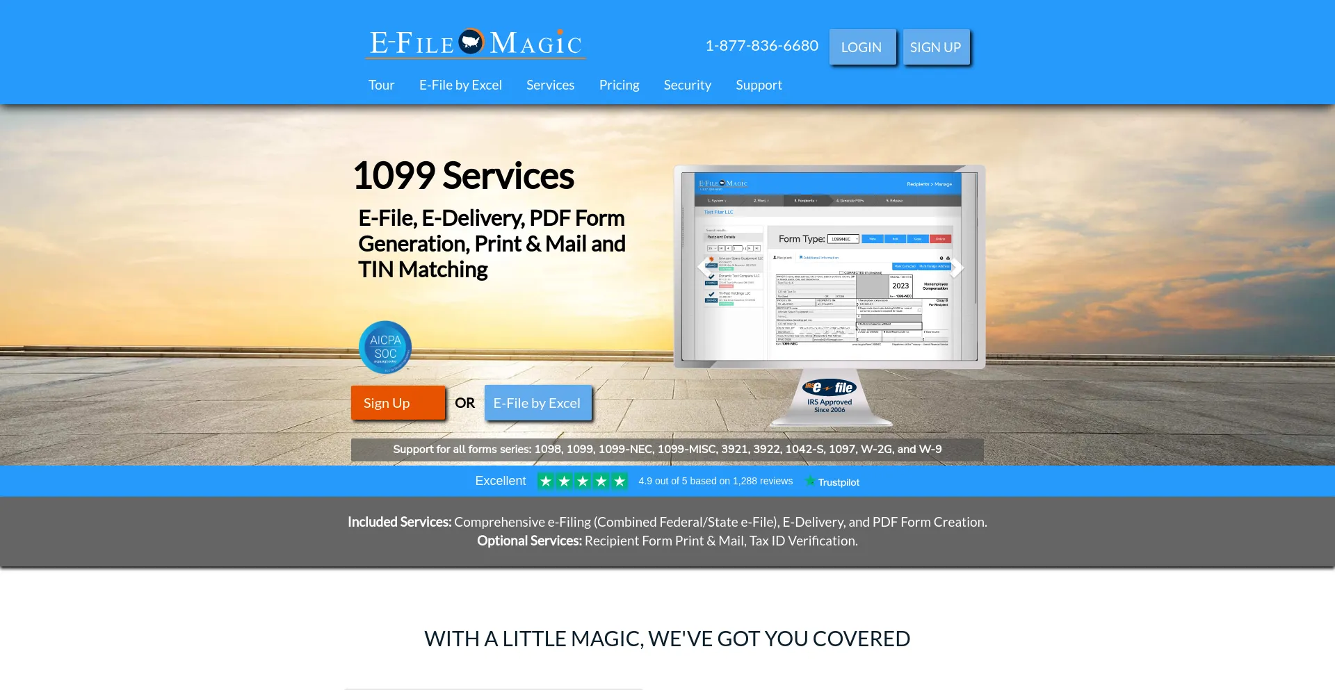Screenshot of efilemagic.com homepage