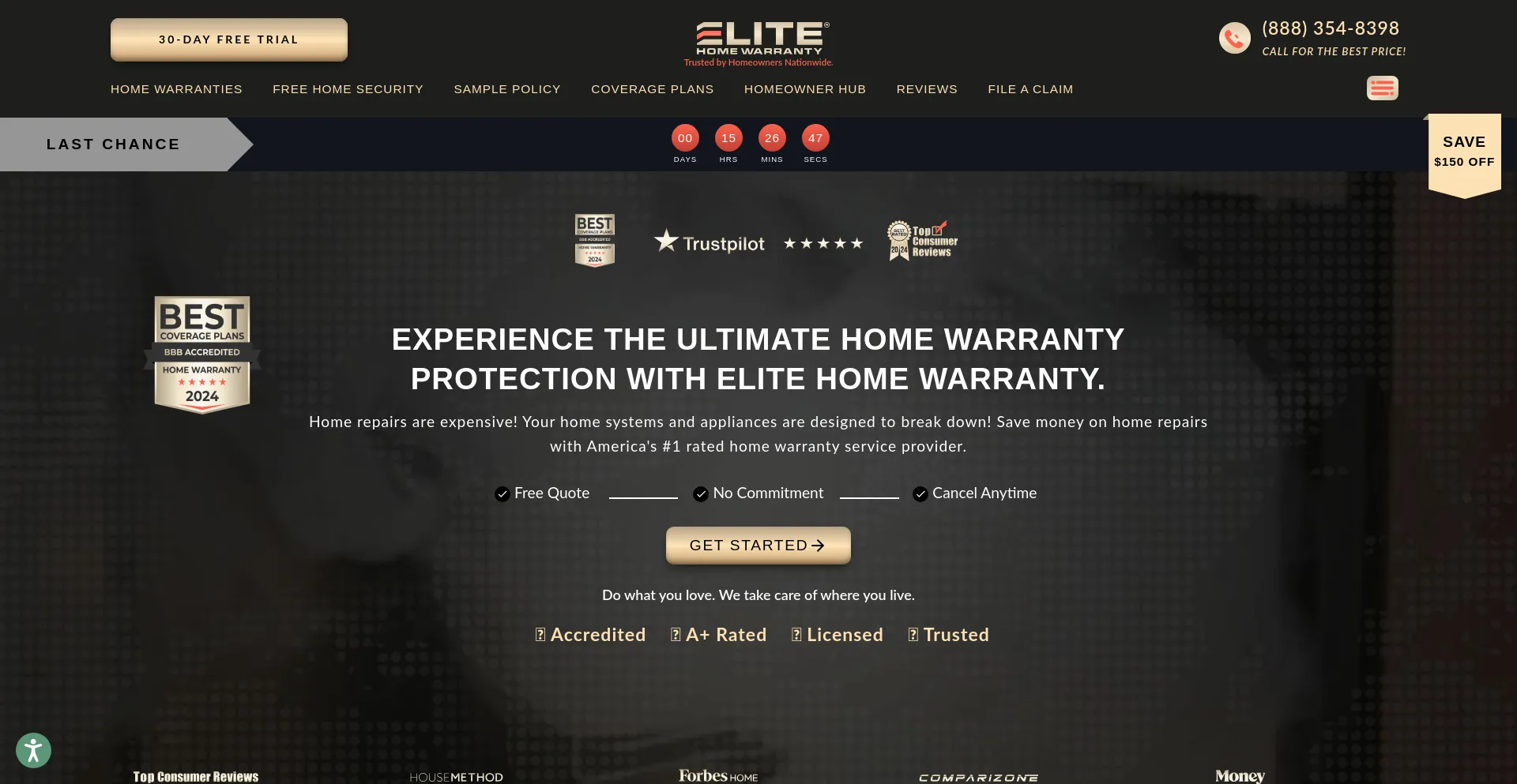 Screenshot of elitehw.com homepage