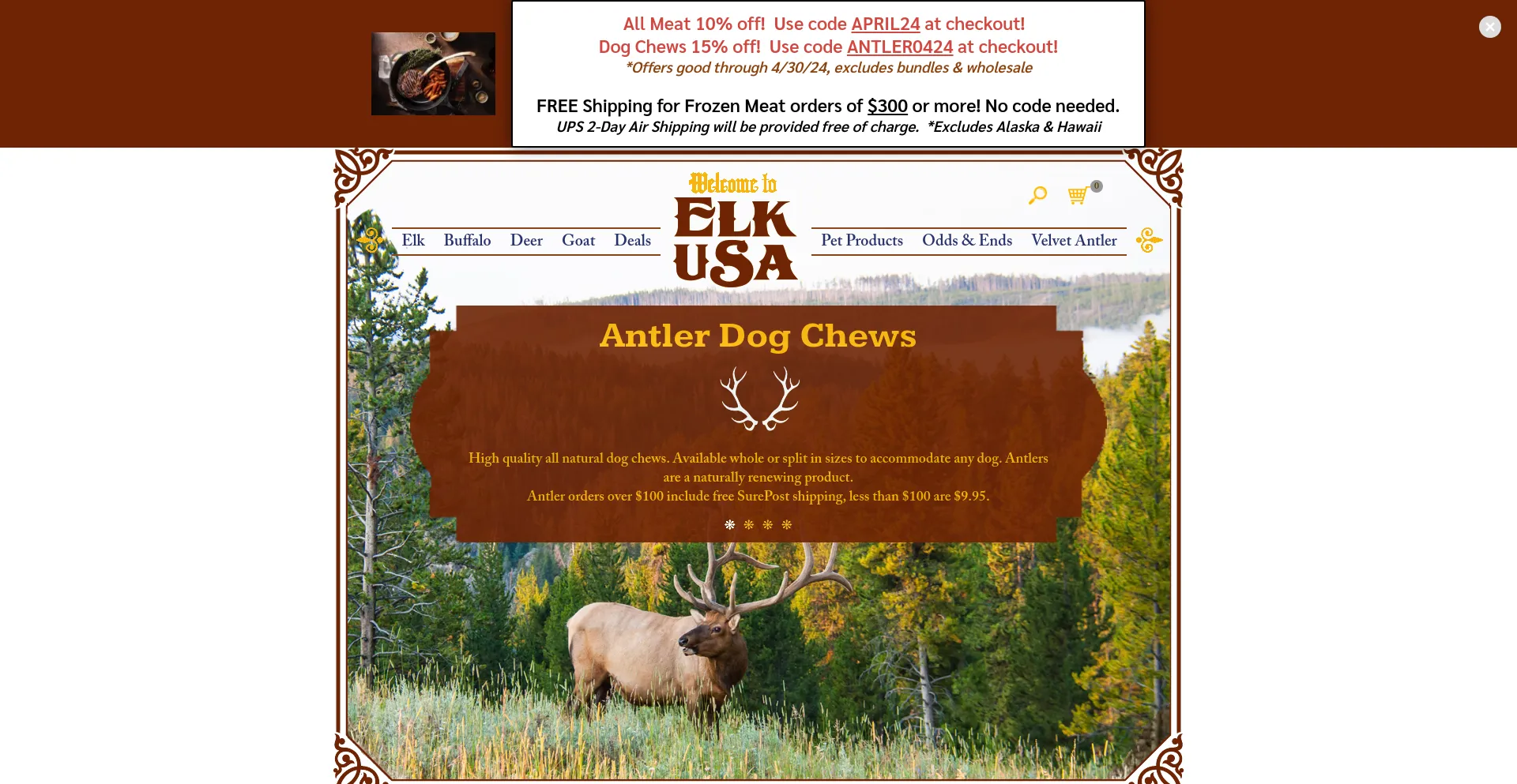 Screenshot of elkusa.com homepage