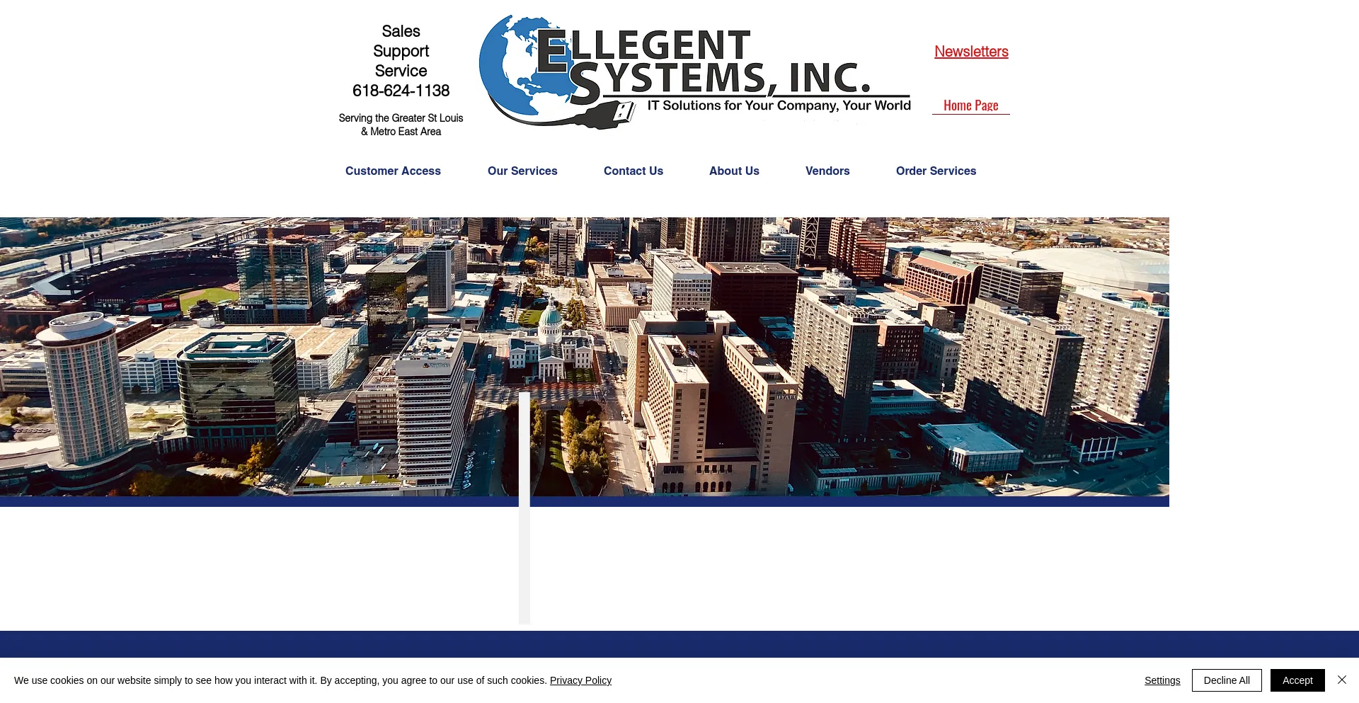 Screenshot of ellegent.com homepage