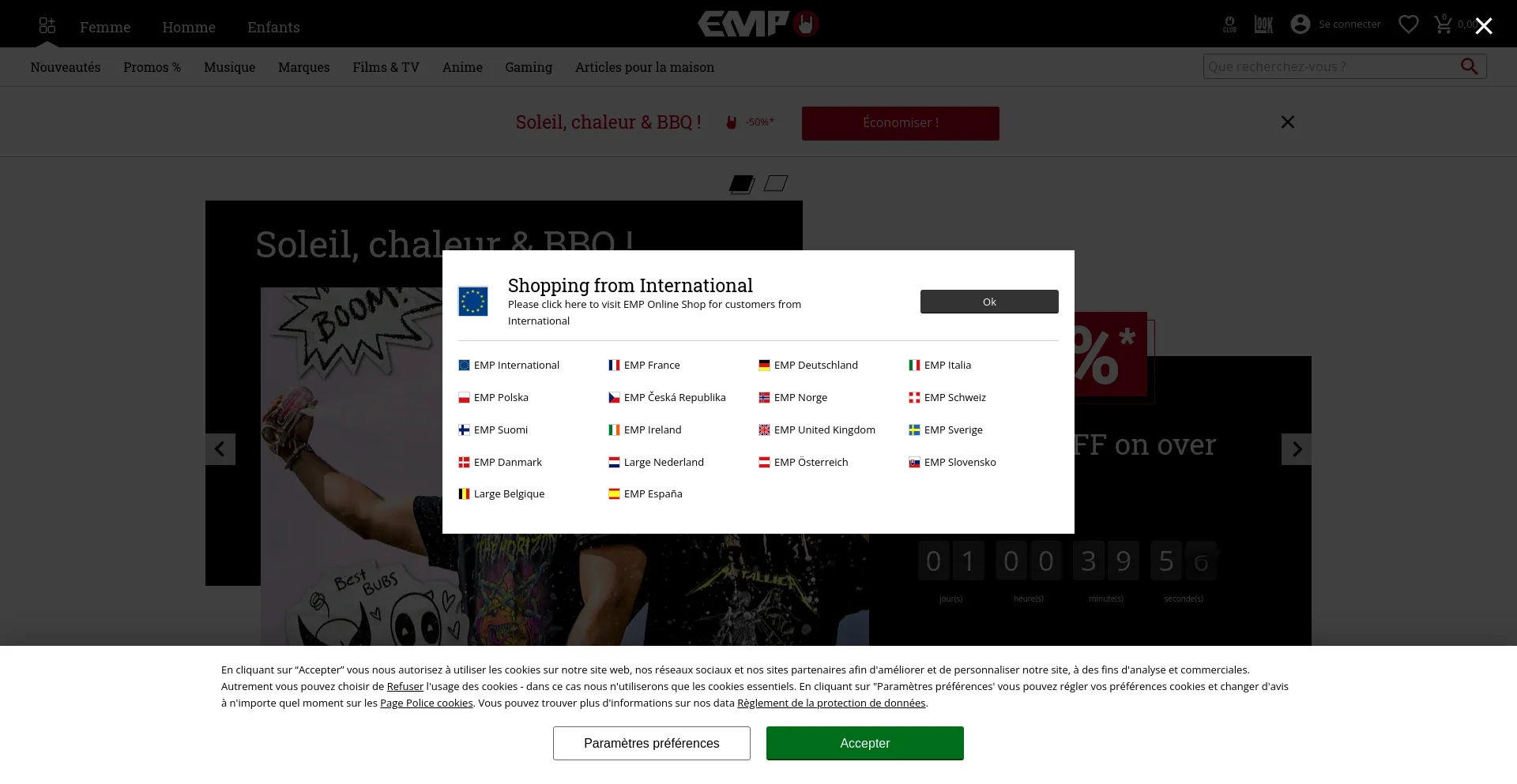 Screenshot of emp-online.fr homepage