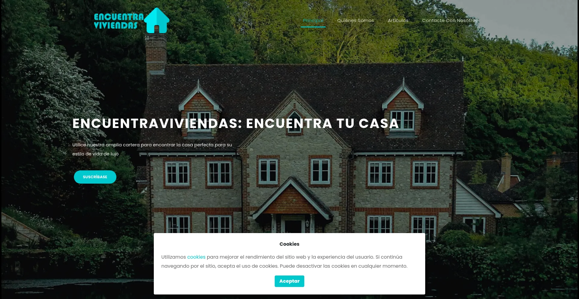 Screenshot of encuentraviviendas.com homepage