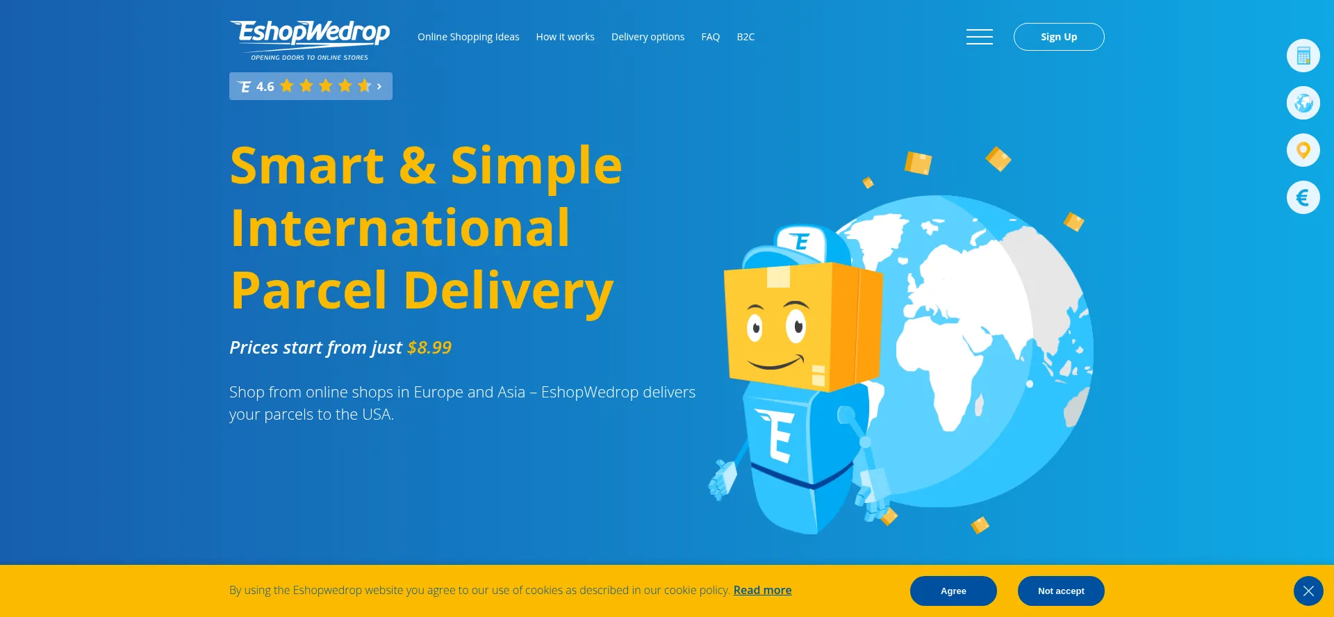 Screenshot of eshopwedrop.com homepage