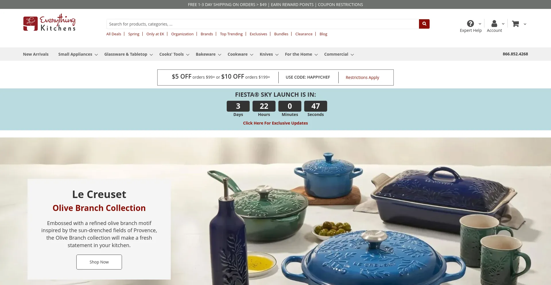 Screenshot of everythingkitchens.com homepage