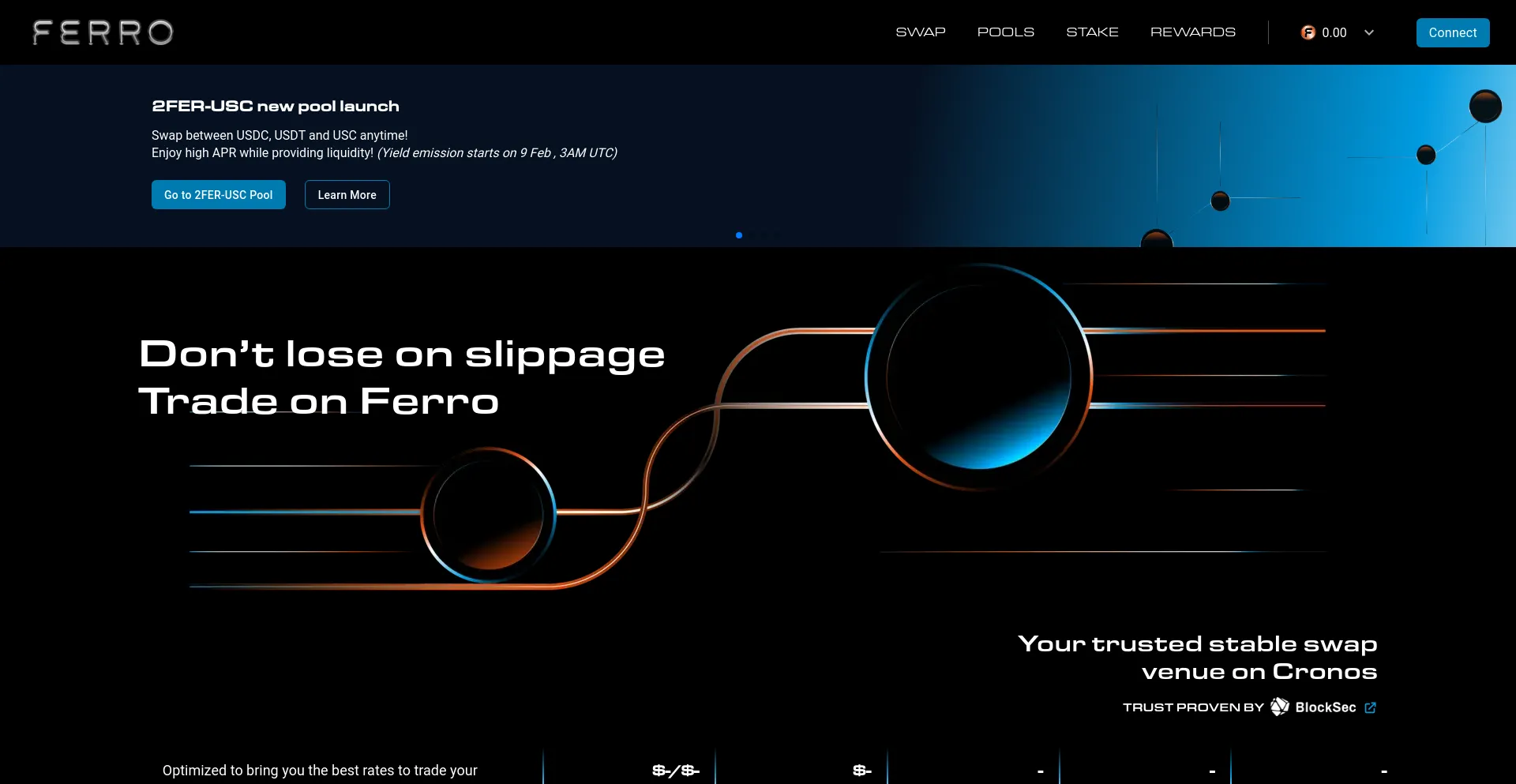 Screenshot of ferroprotocol.com homepage