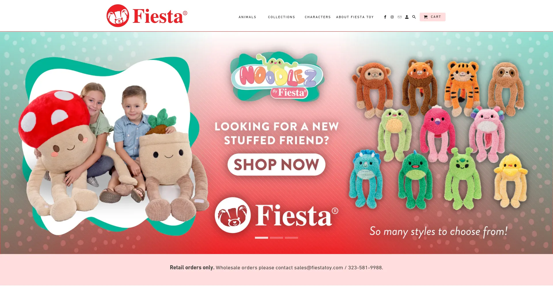 Screenshot of fiestatoy.com homepage