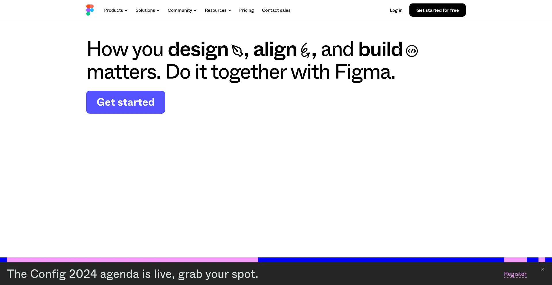 Screenshot of figma.com homepage