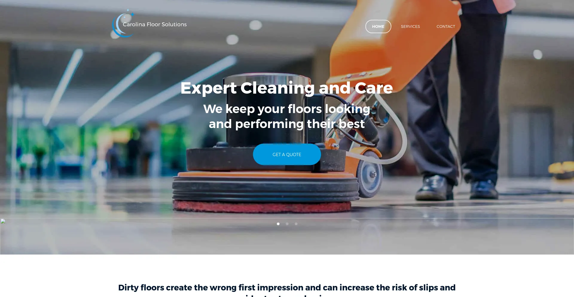 Screenshot of floorcleaningcharleston.com homepage