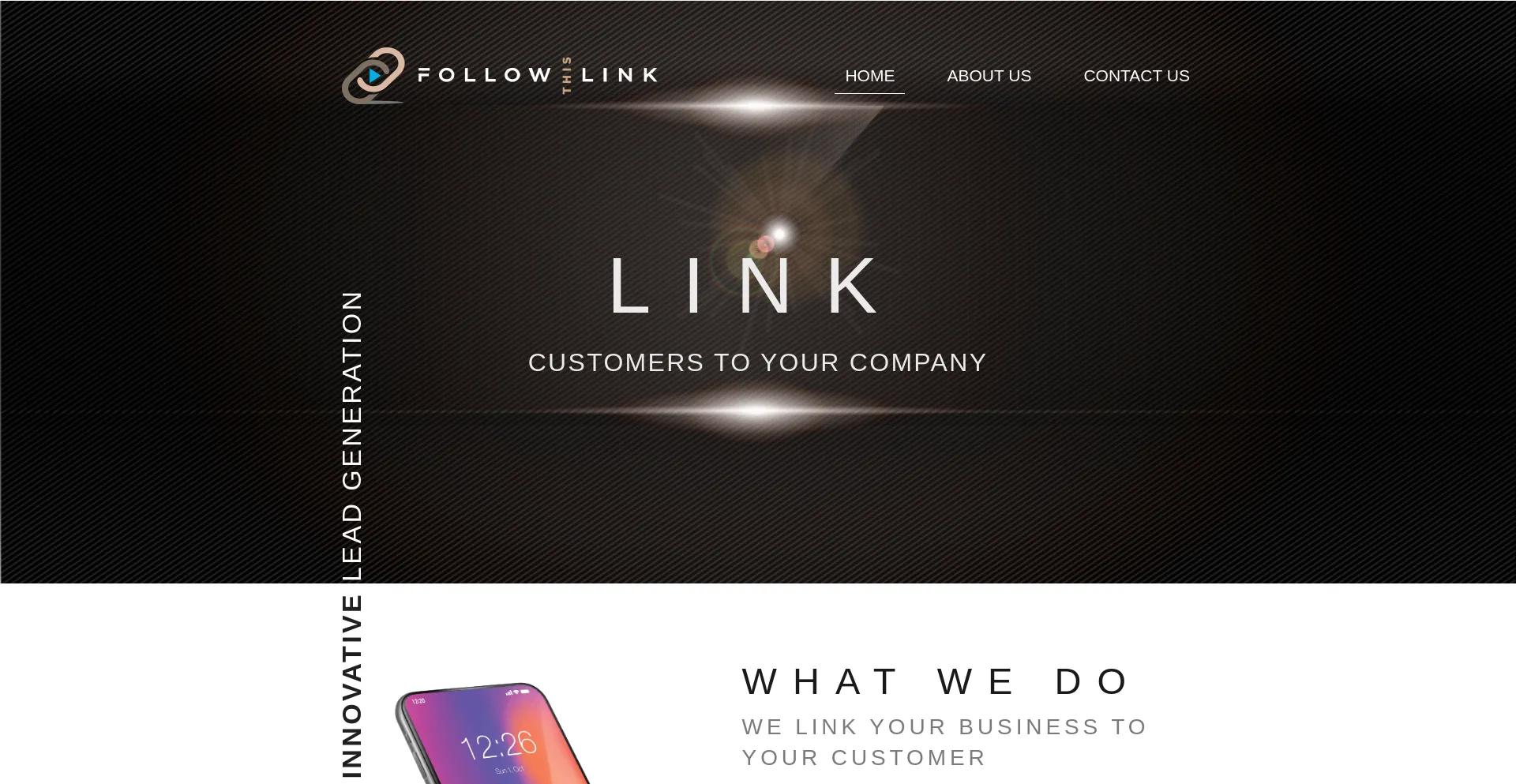 Screenshot of followthislink.com homepage