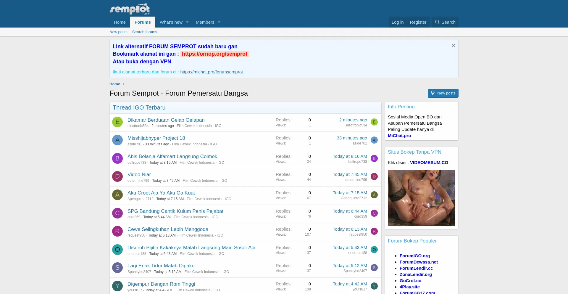 Screenshot of forumsemprot.site homepage