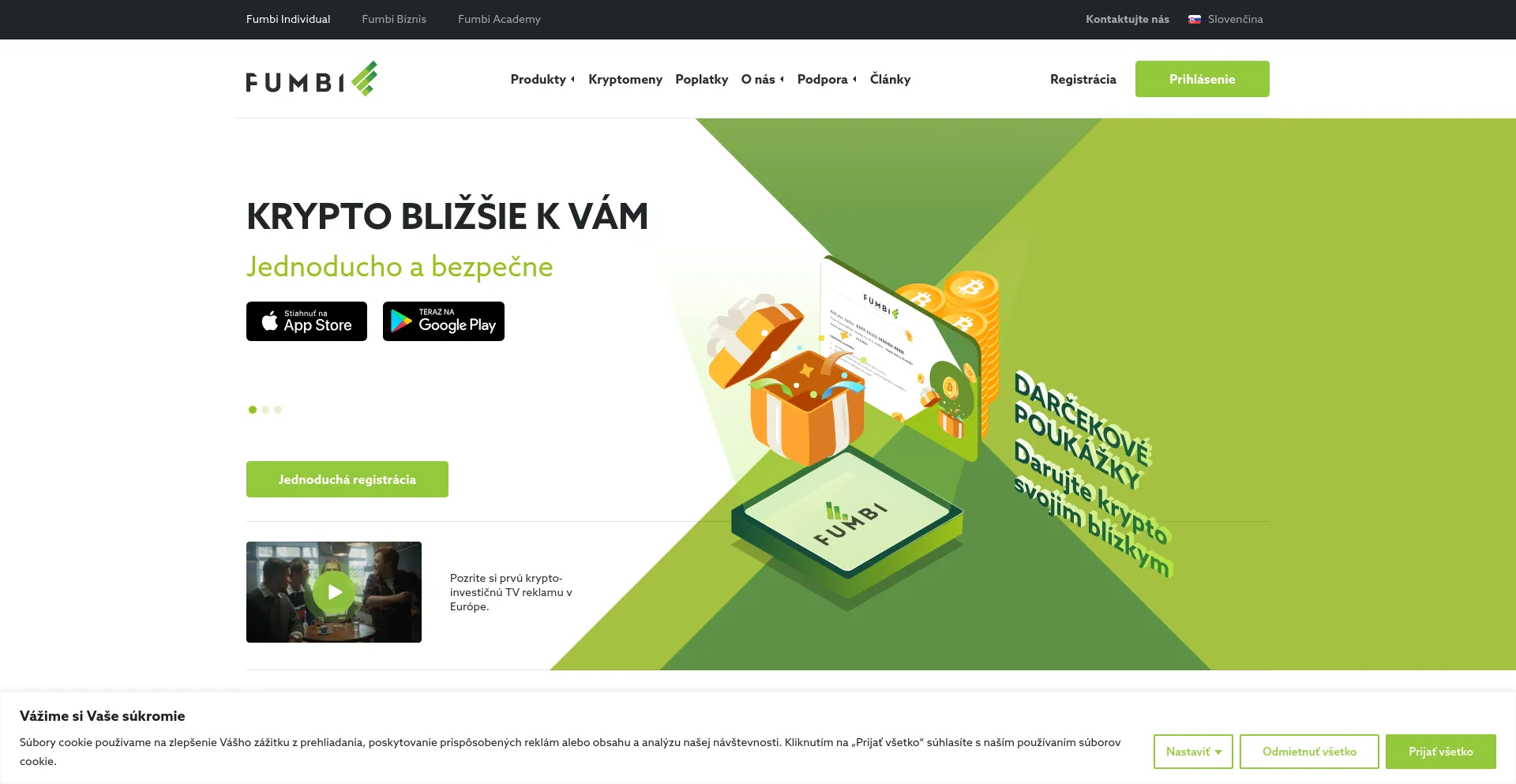 Screenshot of fumbi.network homepage
