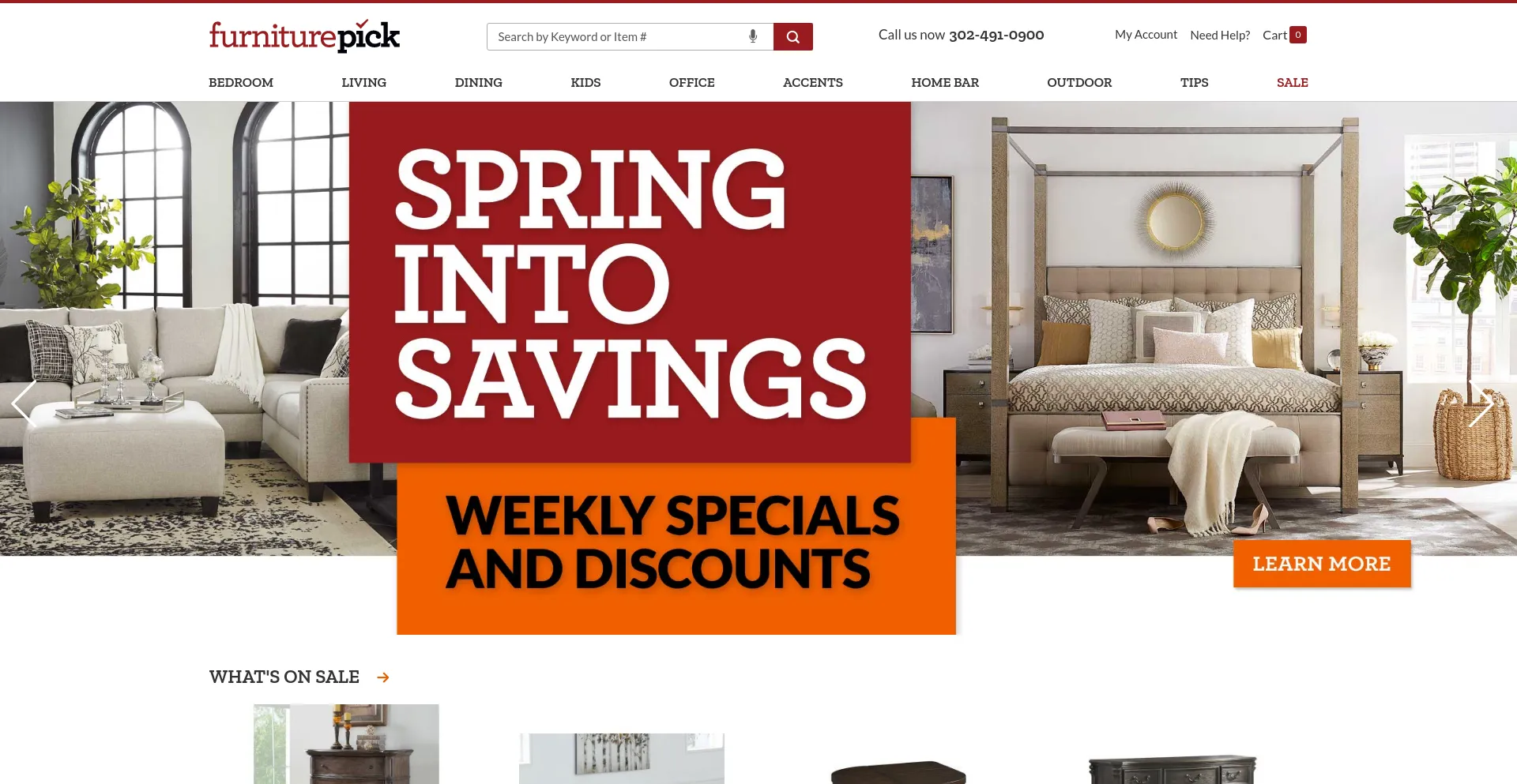 Screenshot of furniturepick.com homepage