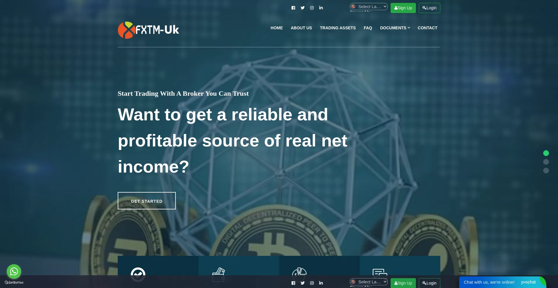 Screenshot of fxtm-uk.info homepage