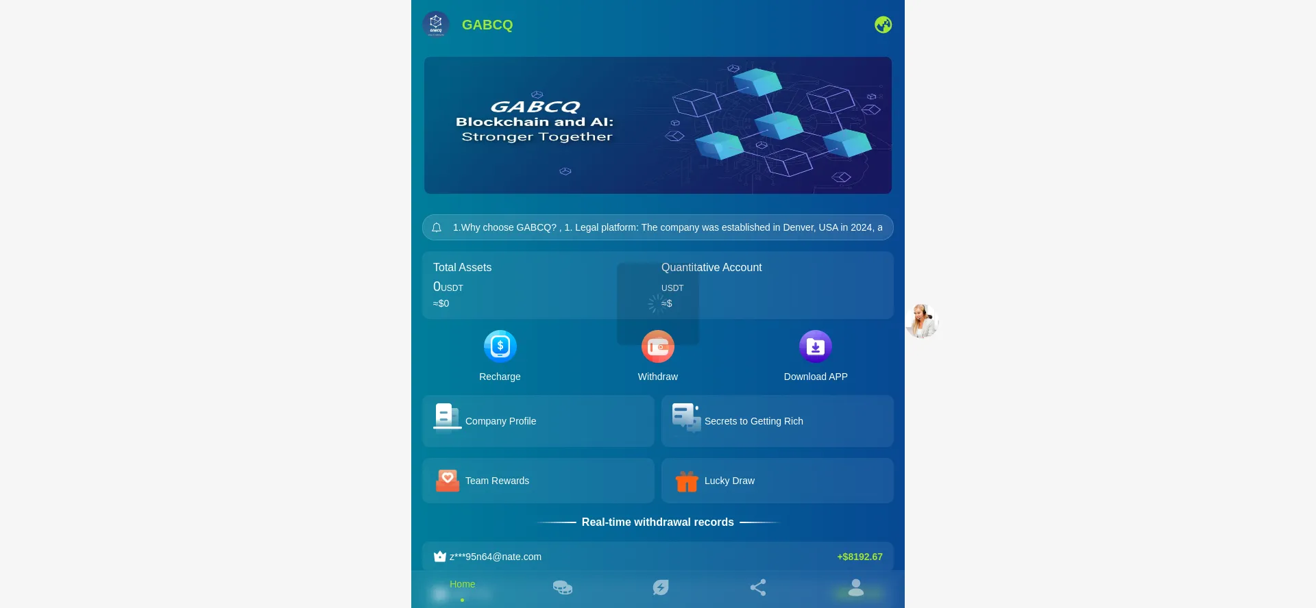 Screenshot of gabcq.com homepage