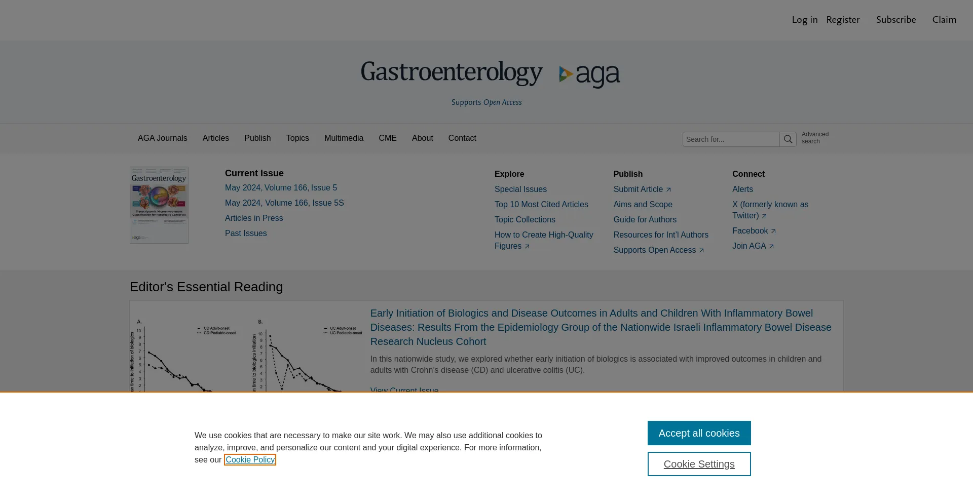 Screenshot of gastrojournal.org homepage