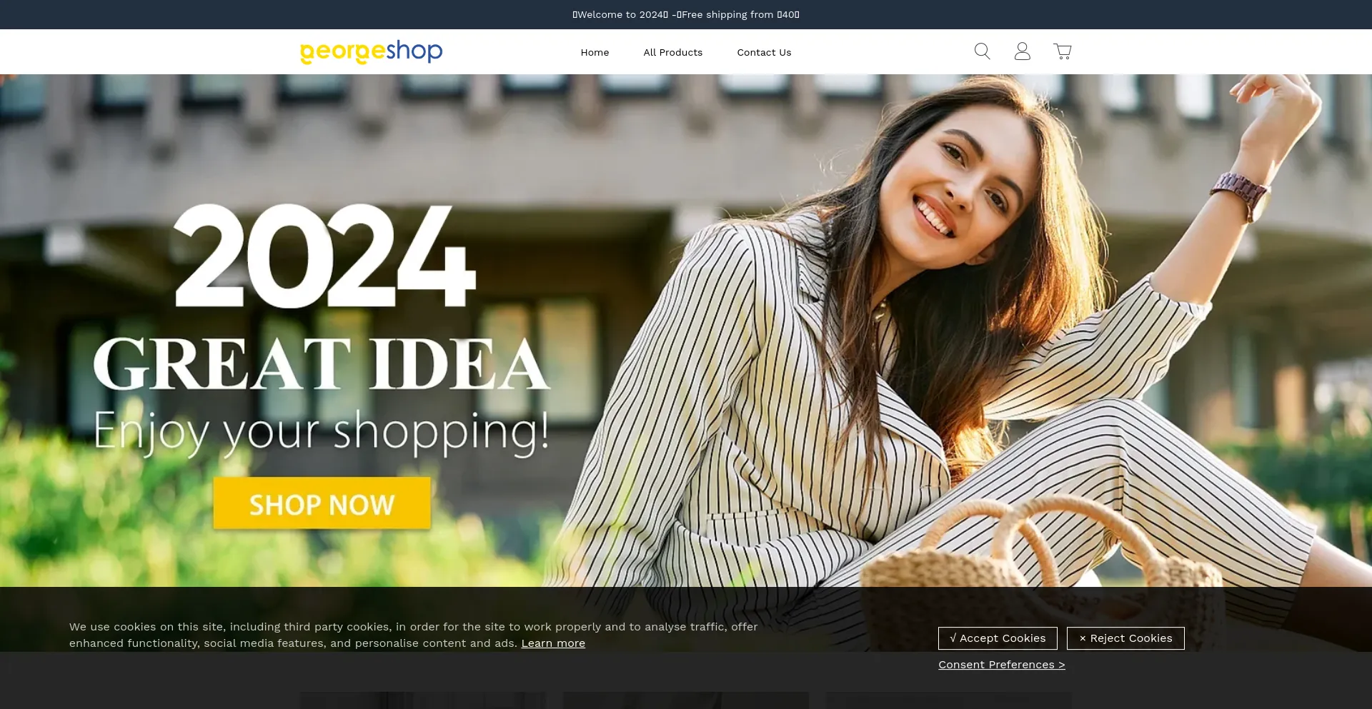 Screenshot of georgeshop.co.uk homepage