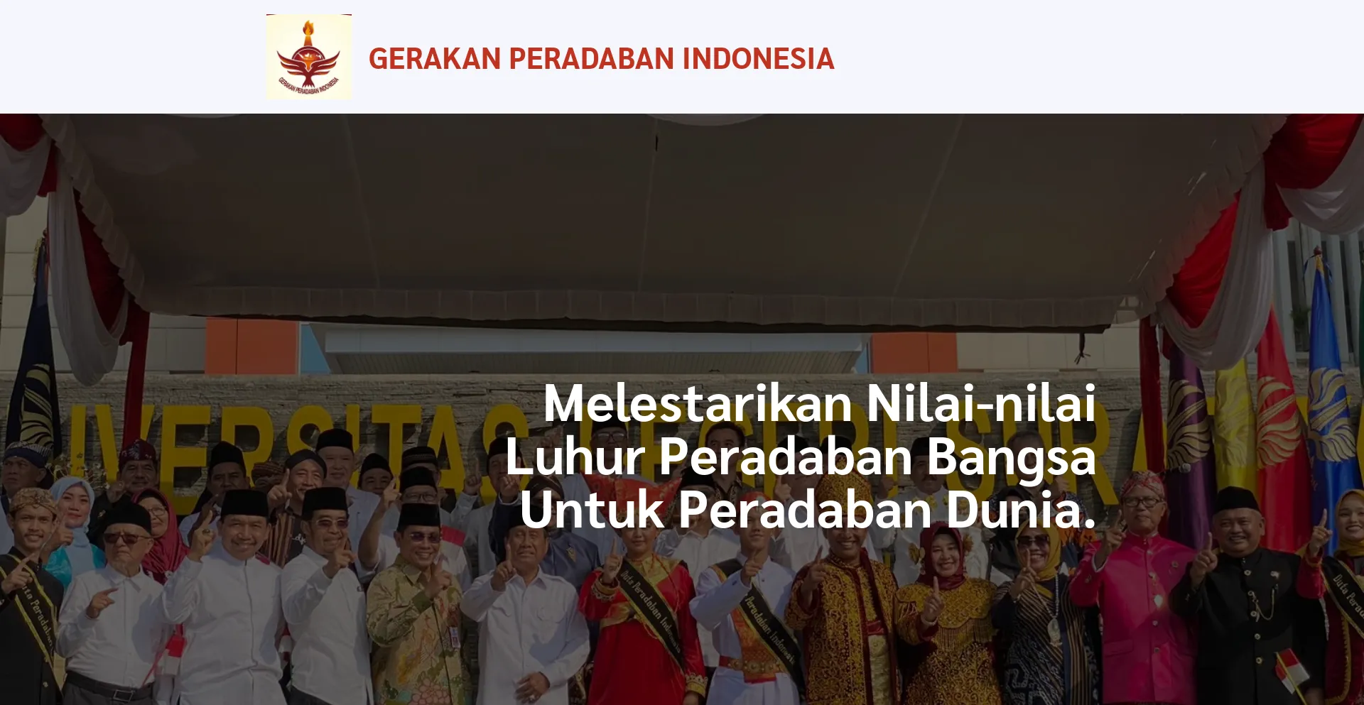 Screenshot of gerakanperadabanindonesia.com homepage