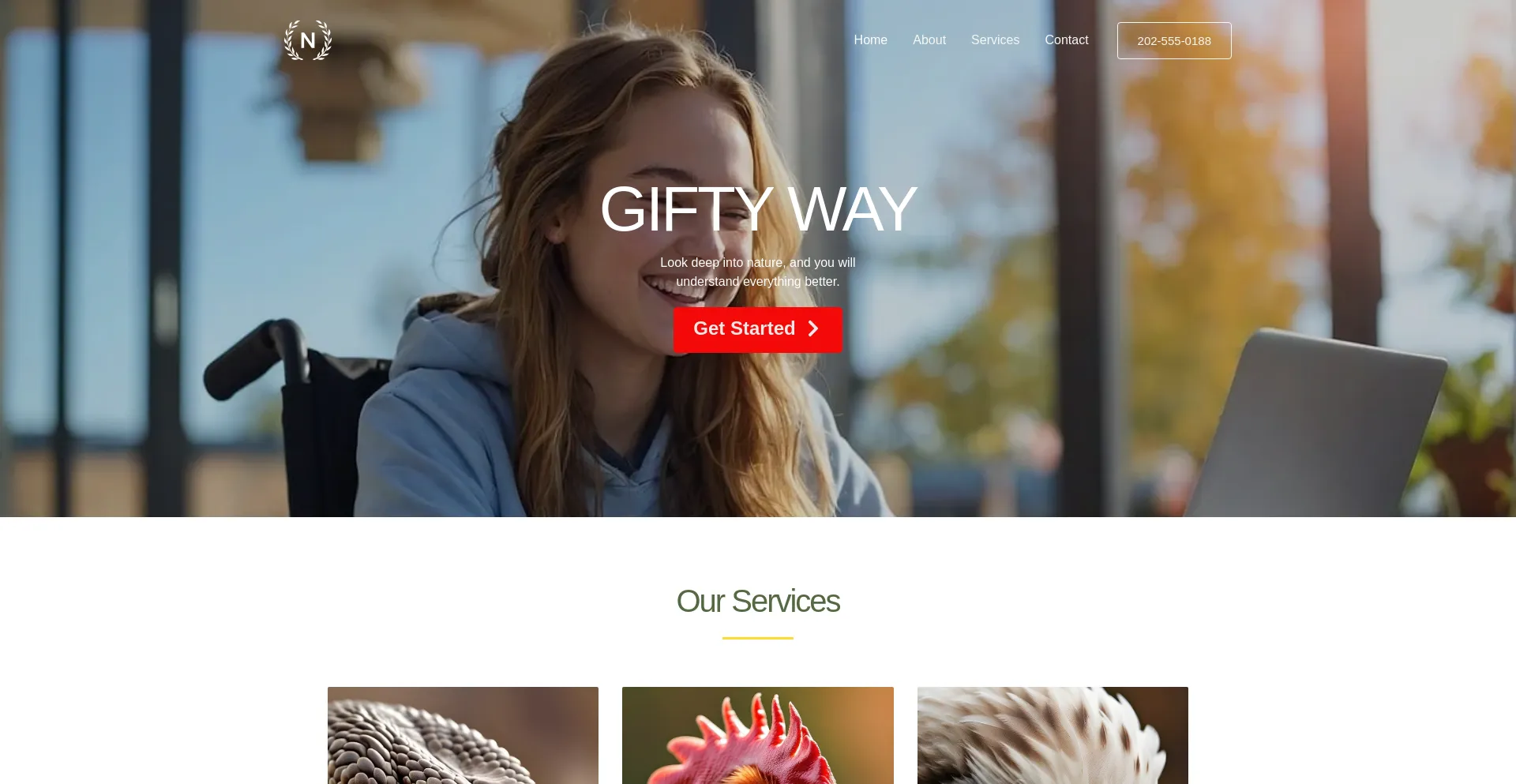 Screenshot of giftyway.com homepage