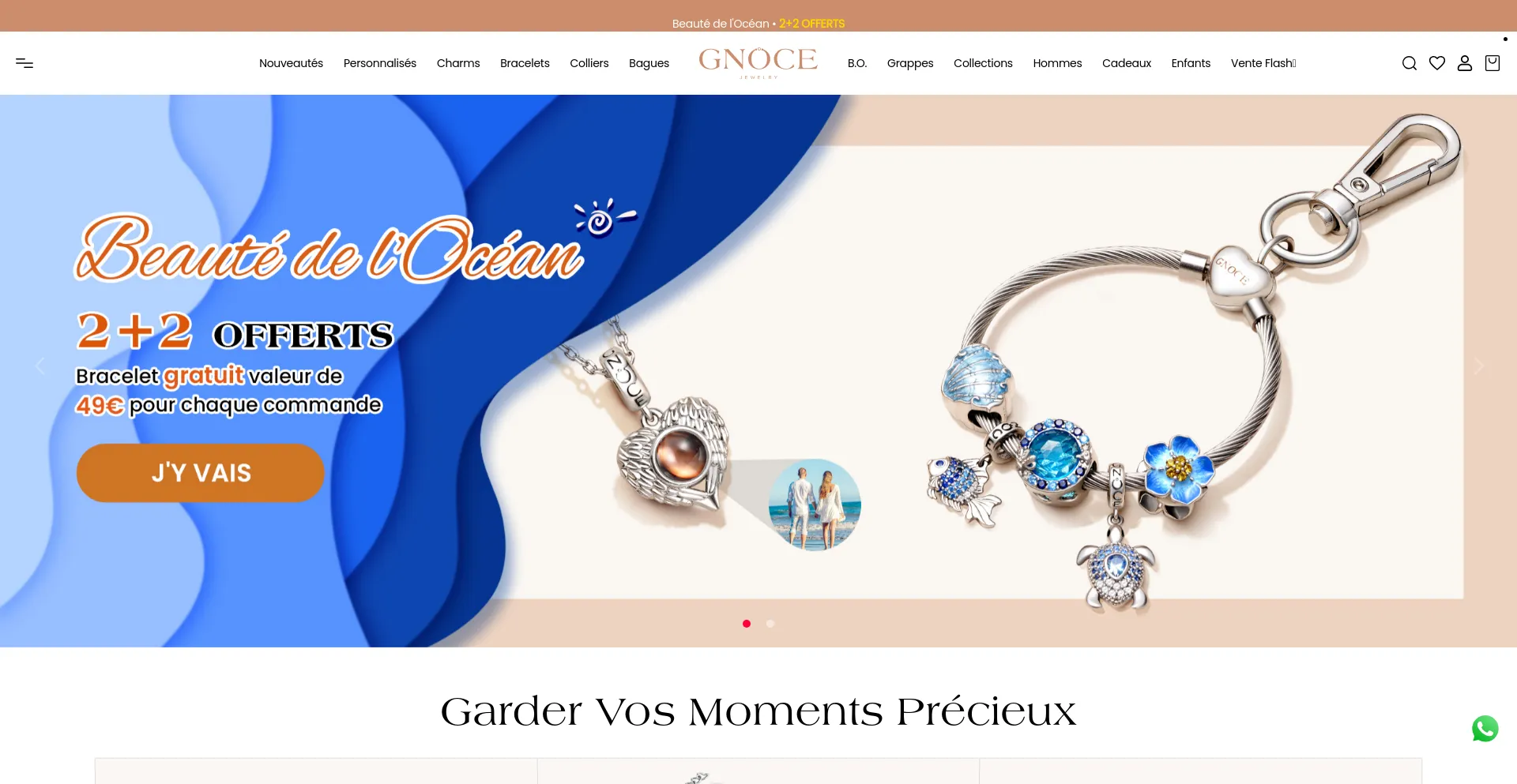 Screenshot of gnoce.fr homepage