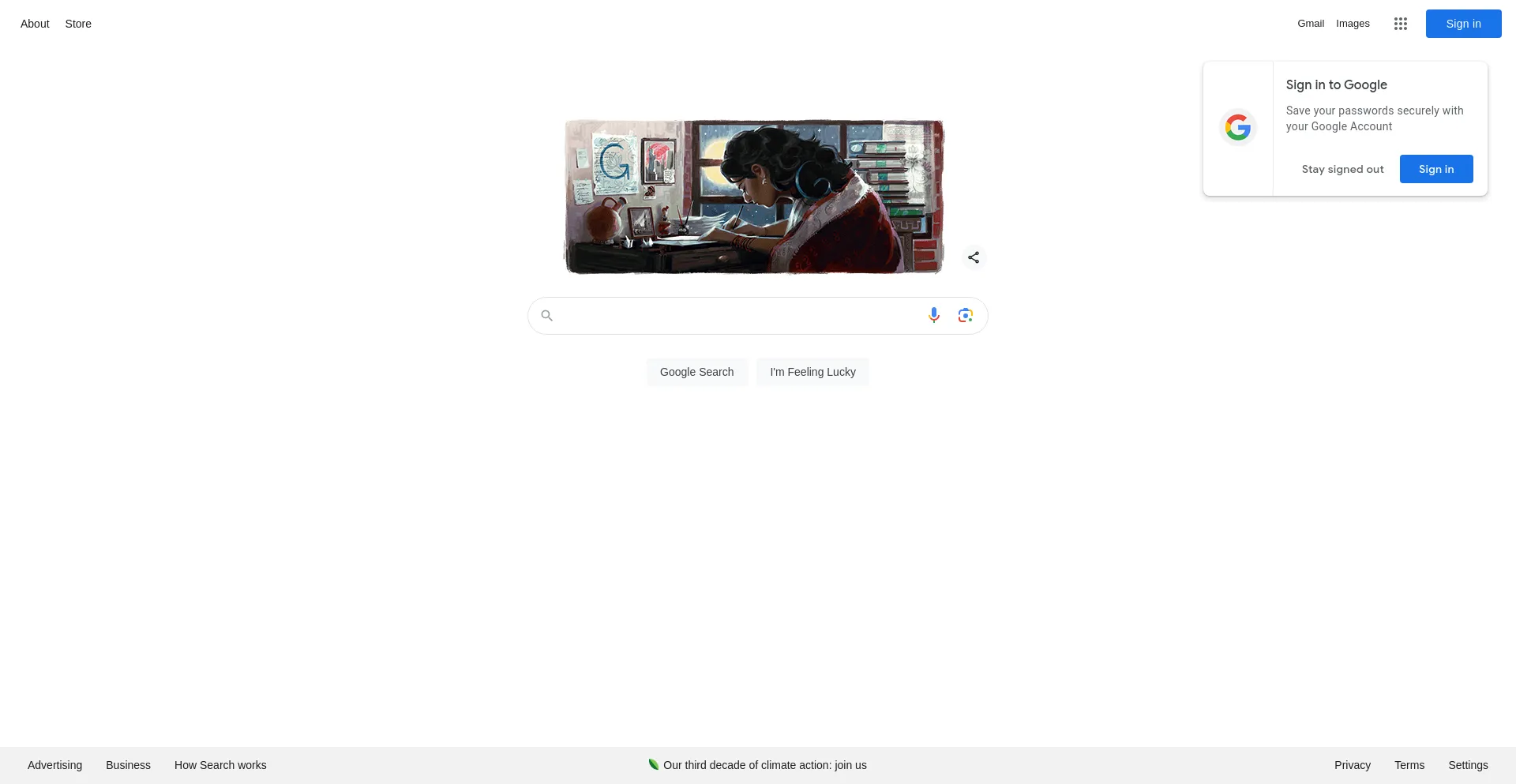 Screenshot of google.fm homepage