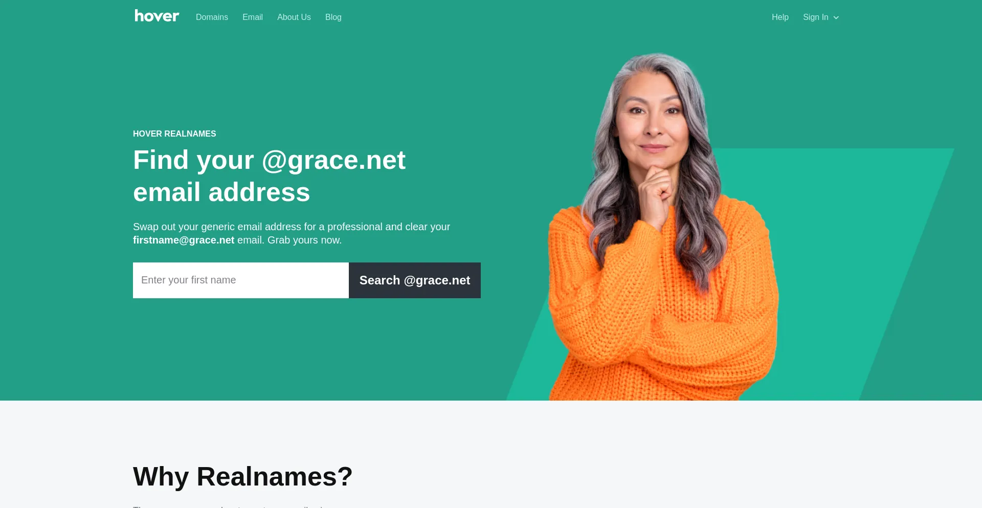 Screenshot of grace.net homepage