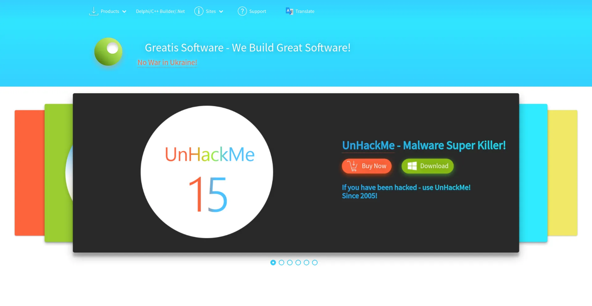 Screenshot of greatis.com homepage