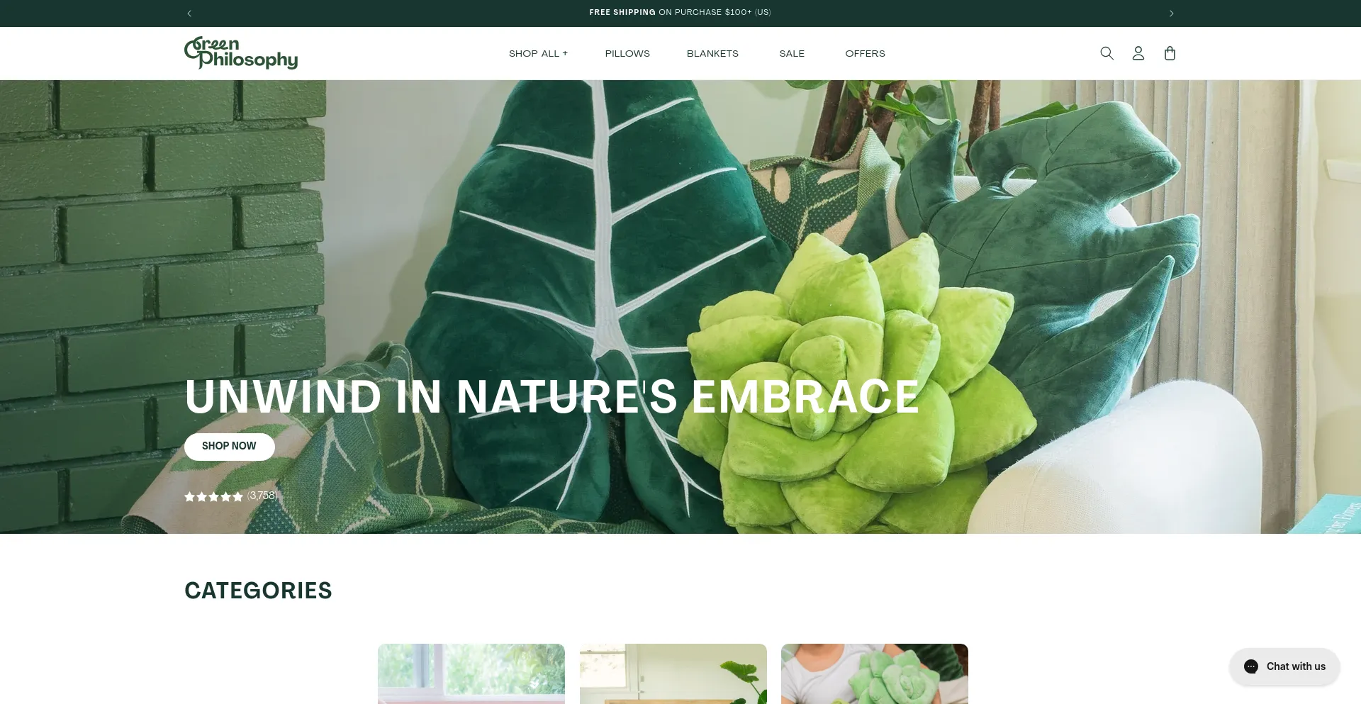 Screenshot of greenphilosophy.co homepage