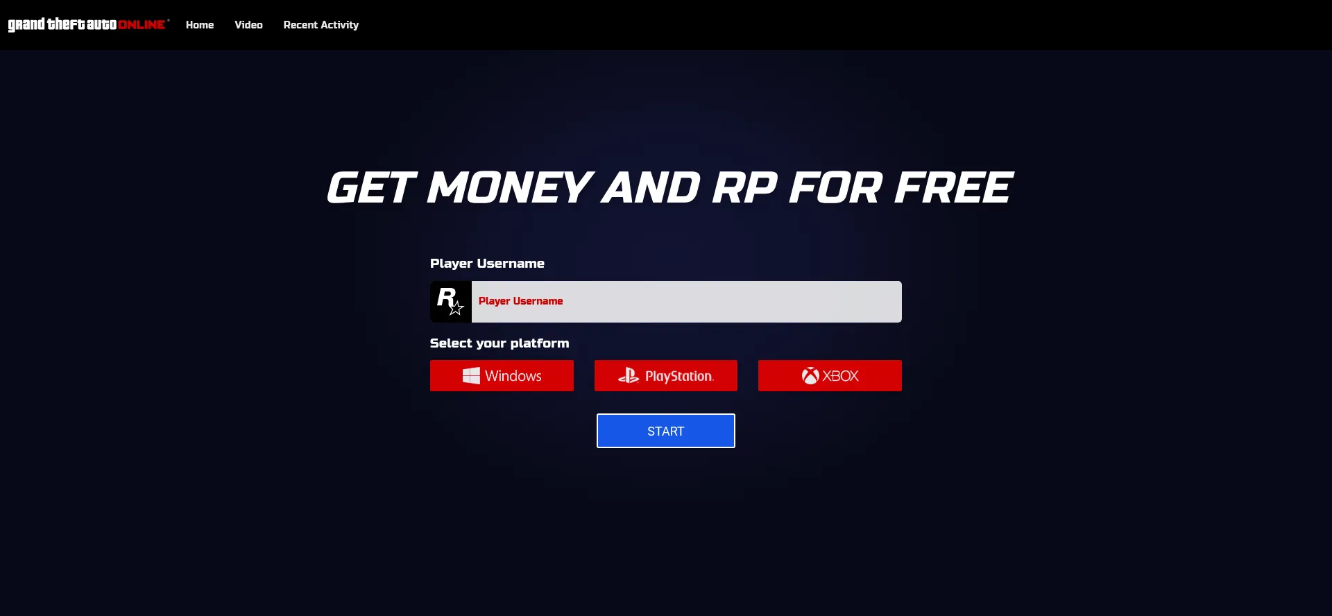 Screenshot of gta5tools.live homepage